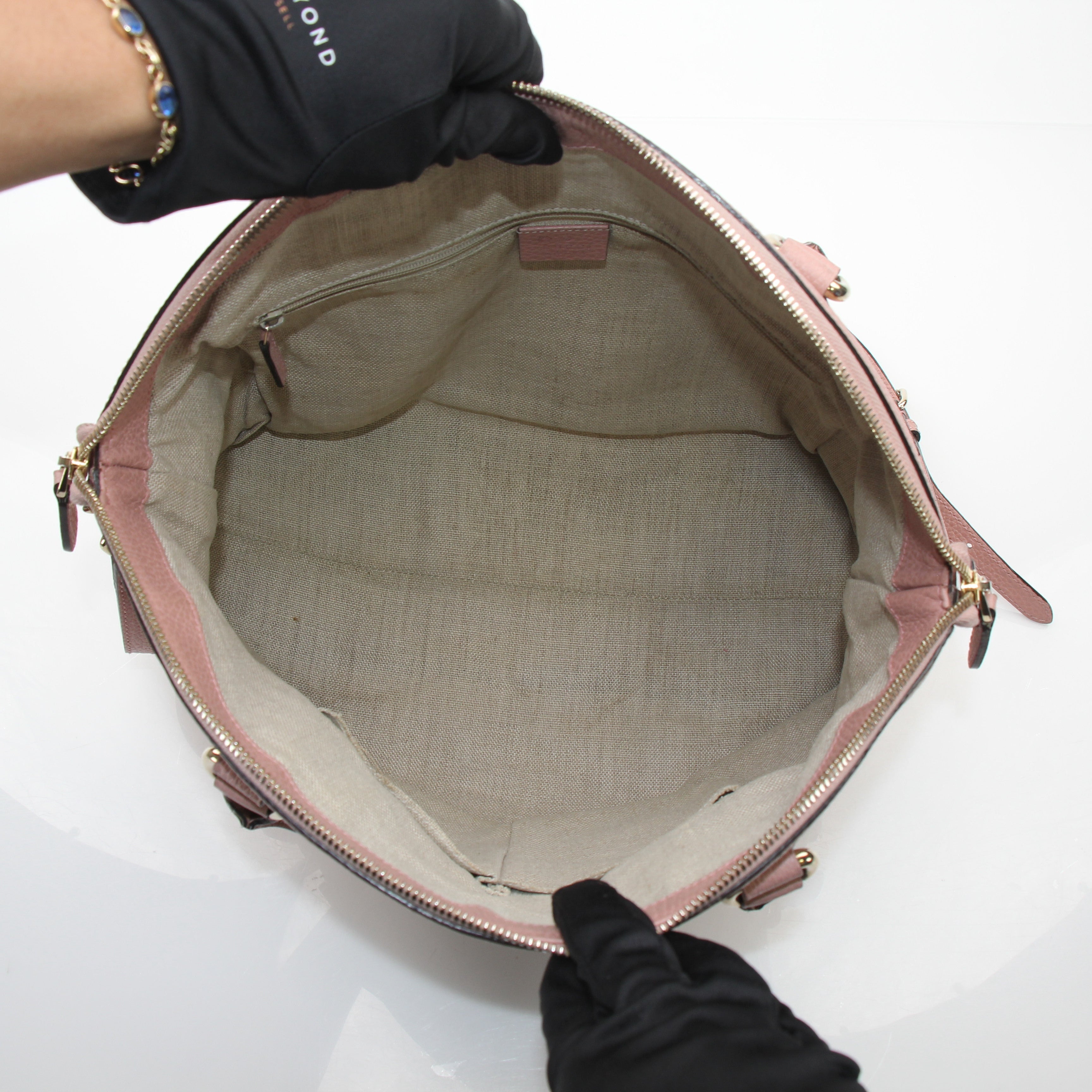 Gucci Medium Leather GG Charm Dome Satchel