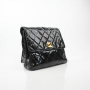 Chanel Quilted Patent Leather Backpack