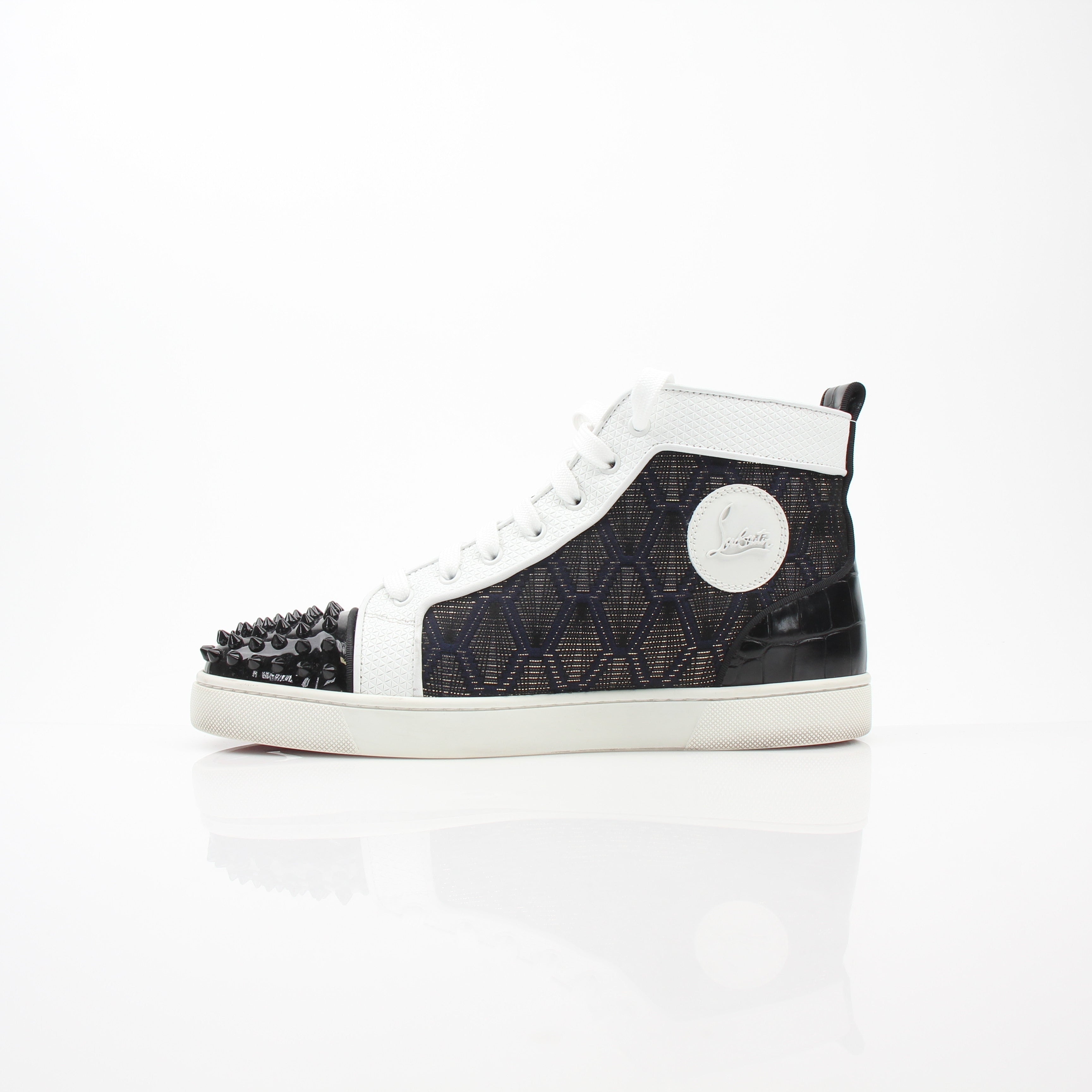 Christian Louboutin Men’s Lou Spikes Orlato High Top Sneakers