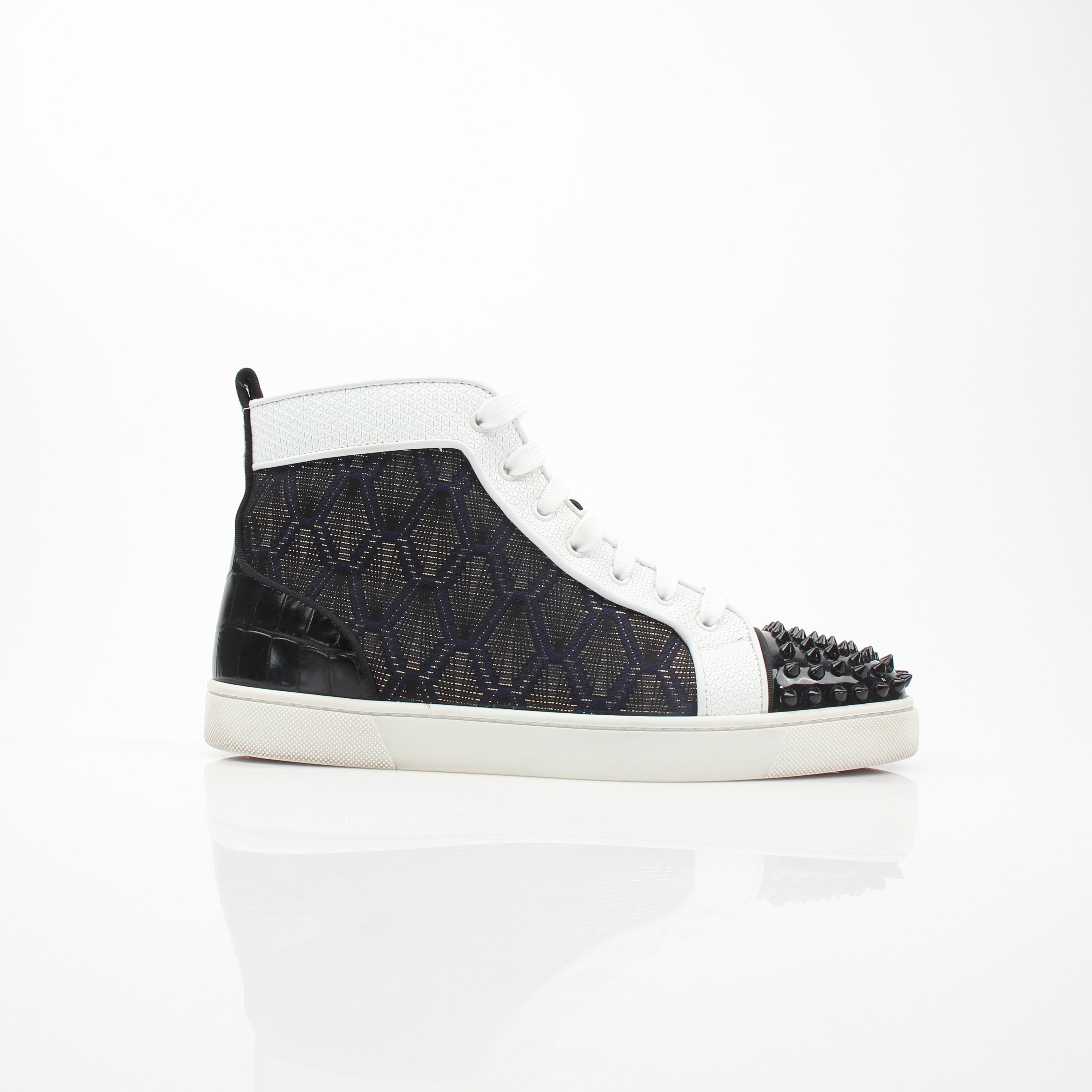 Christian Louboutin Men’s Lou Spikes Orlato High Top Sneakers