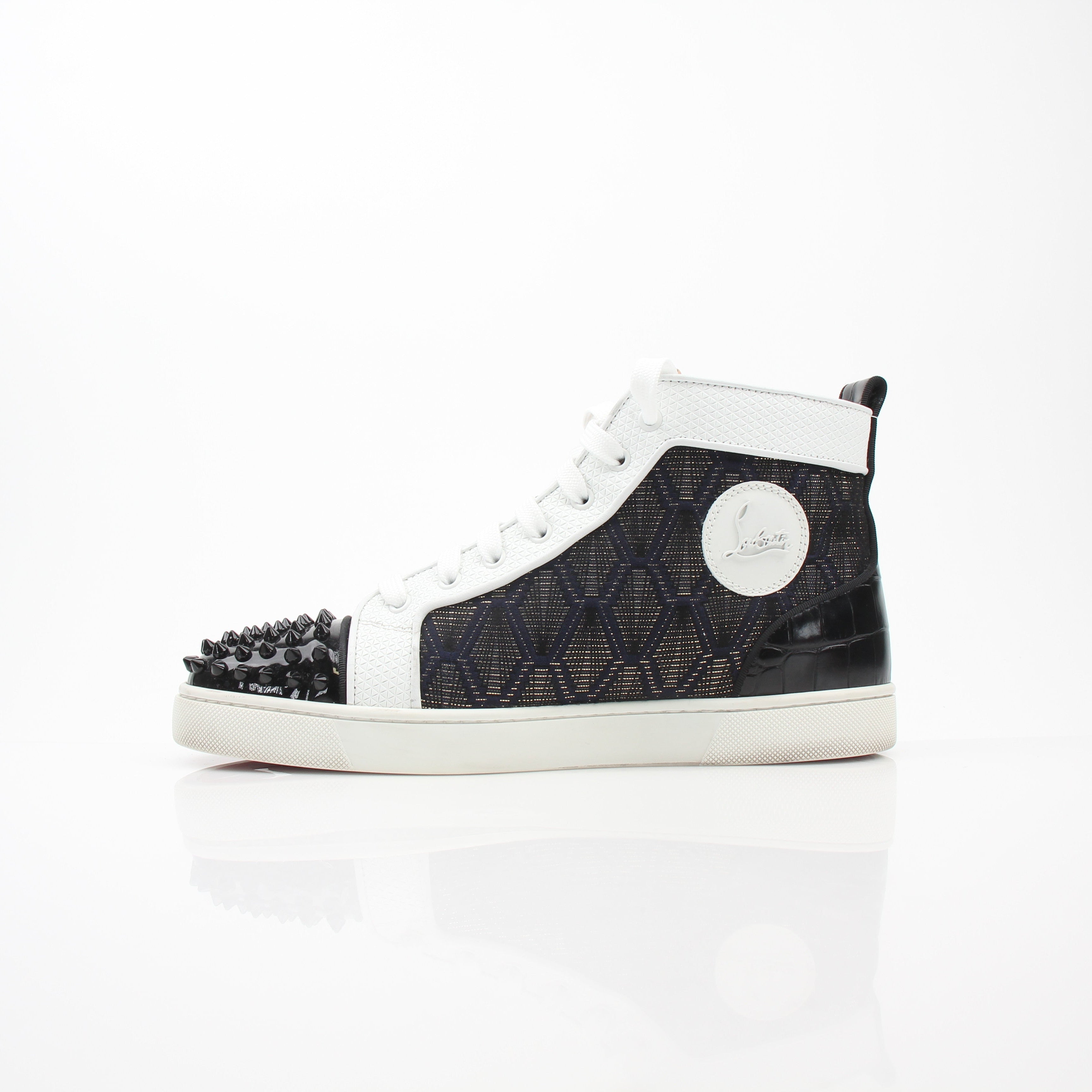 Christian Louboutin Men’s Lou Spikes Orlato High Top Sneakers