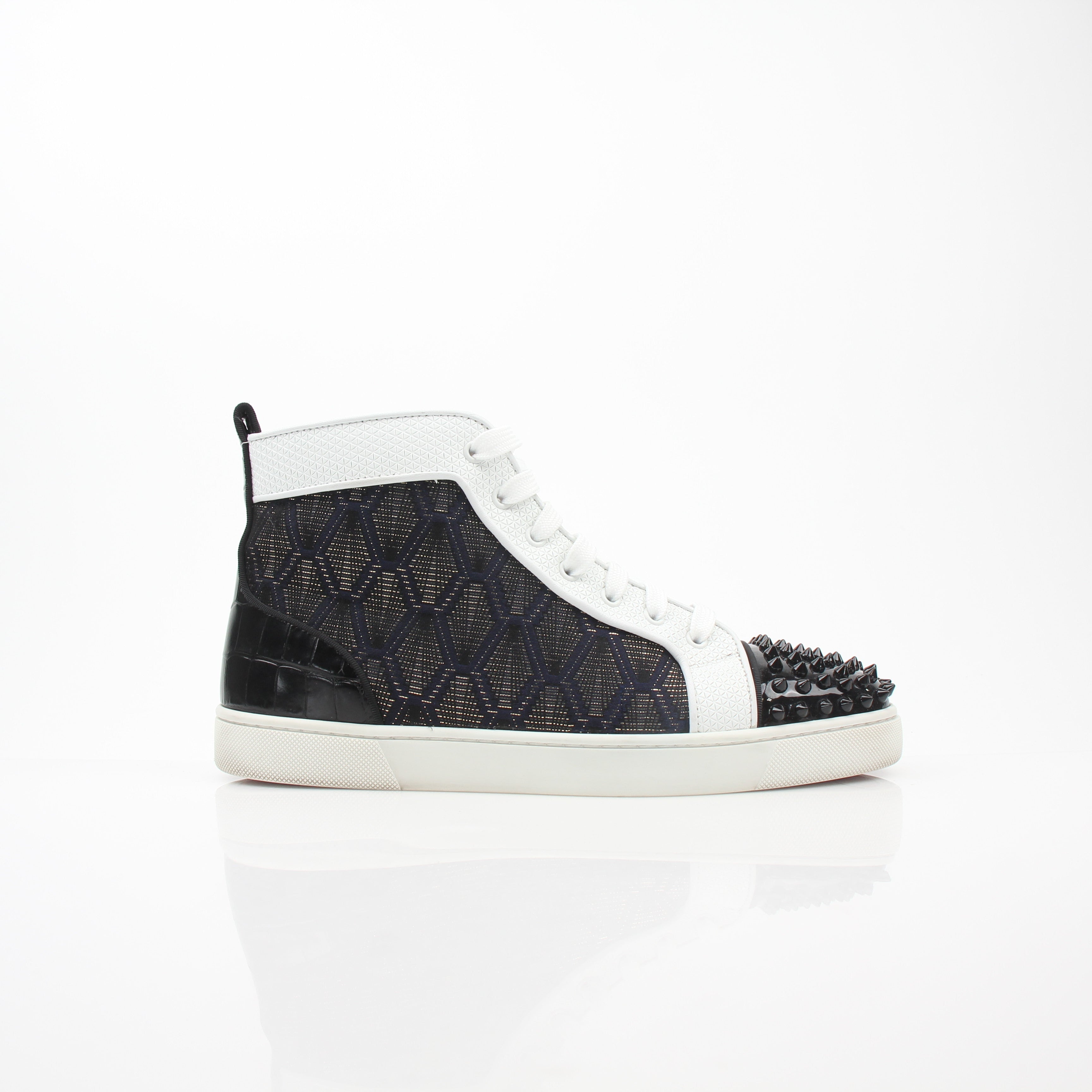 Christian Louboutin Men’s Lou Spikes Orlato High Top Sneakers