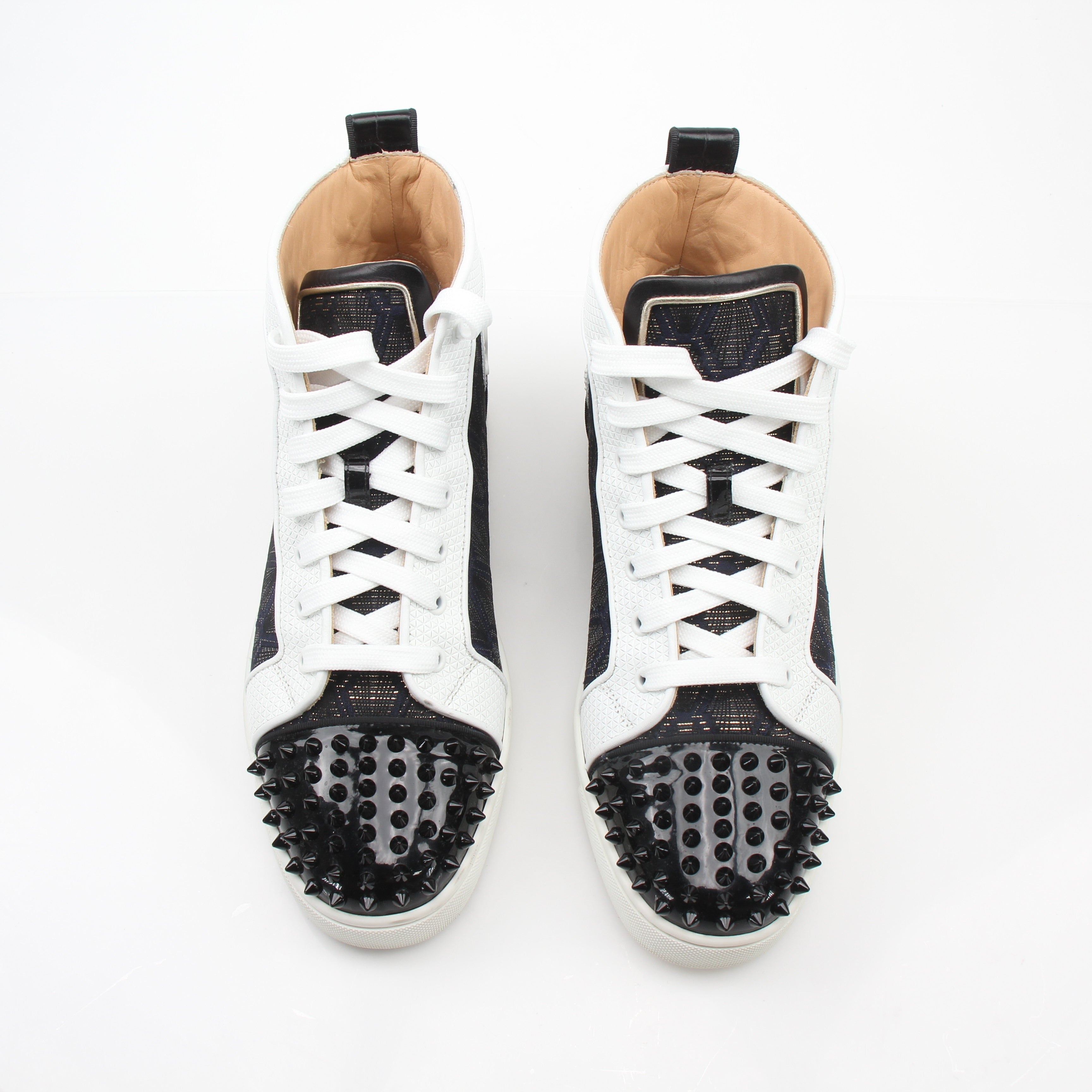 Christian Louboutin Men’s Lou Spikes Orlato High Top Sneakers