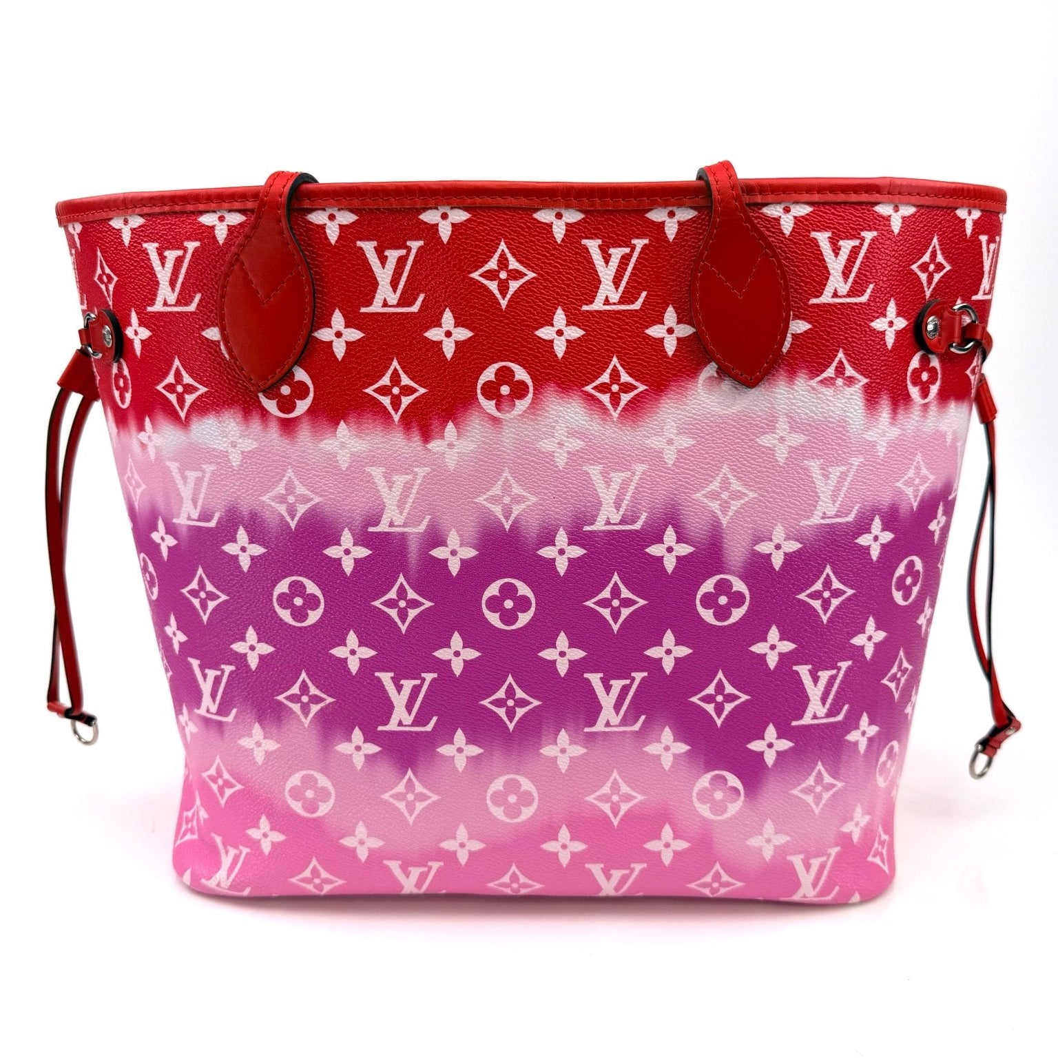 Louis Vuitton Neverfull Escale tote handbag by Gold & Beyond, showing the stylish patterned exterior and spacious interior.