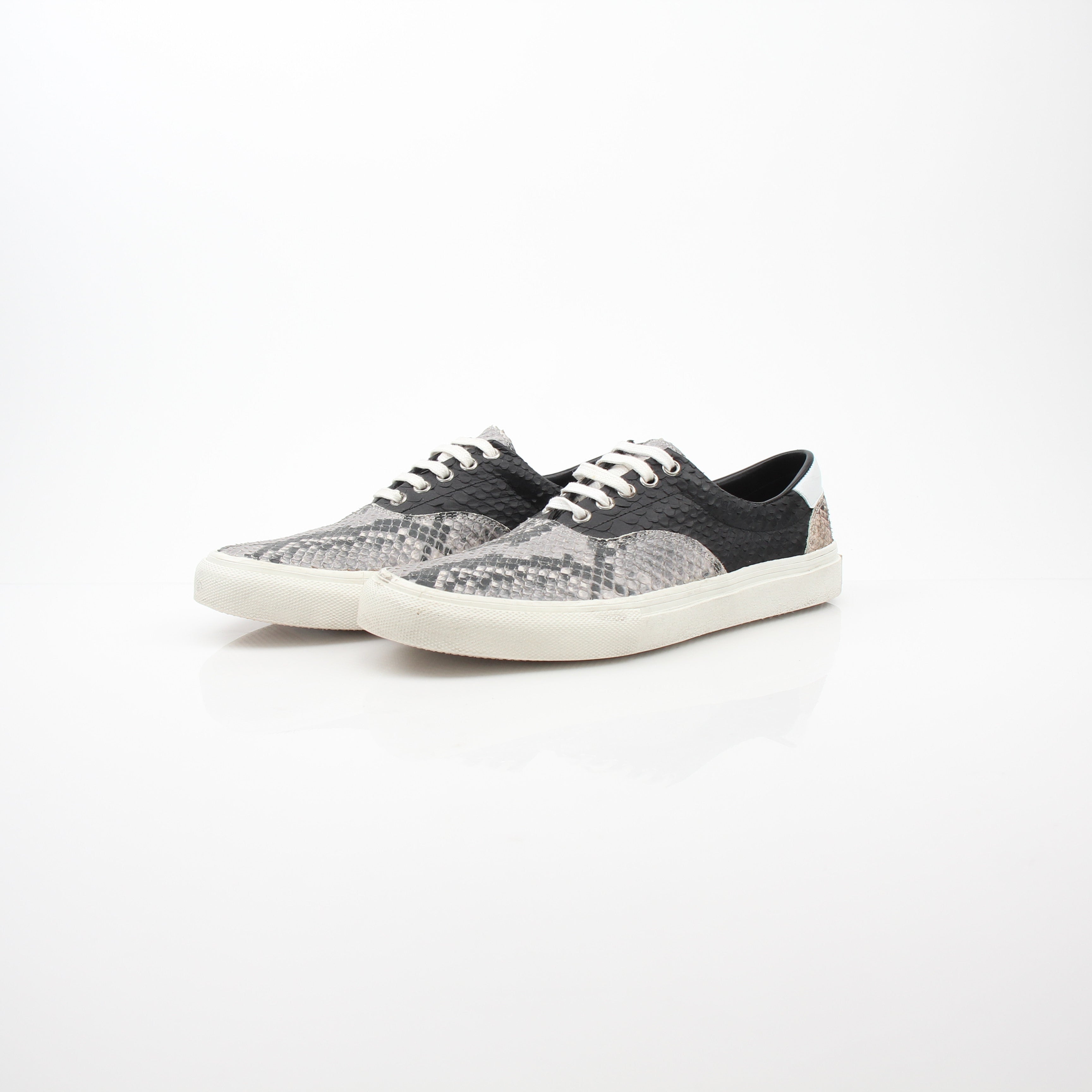 Amiri Men’s Python Snakeskin Low Top Lace-Up Sneakers