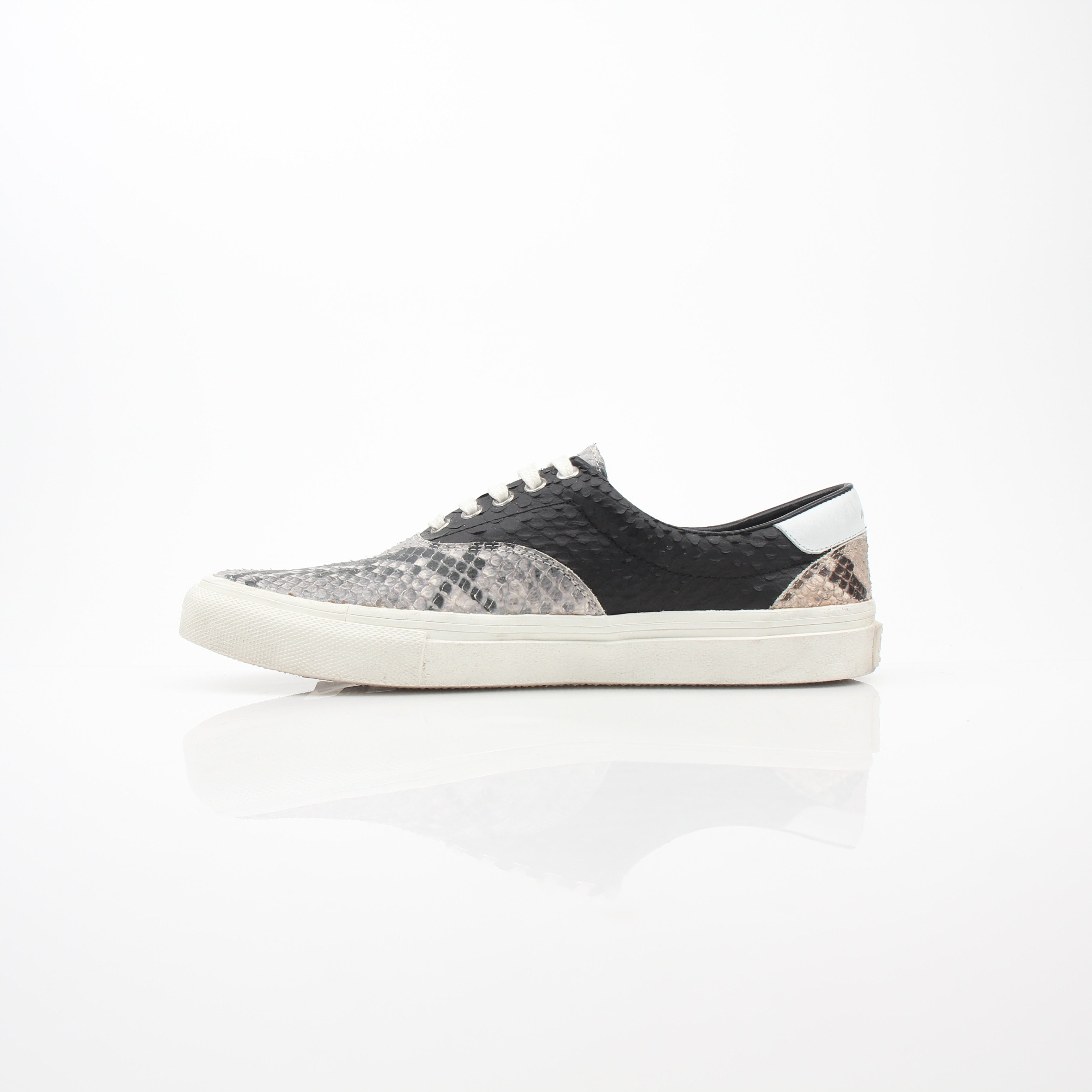 Amiri Men’s Python Snakeskin Low Top Lace-Up Sneakers