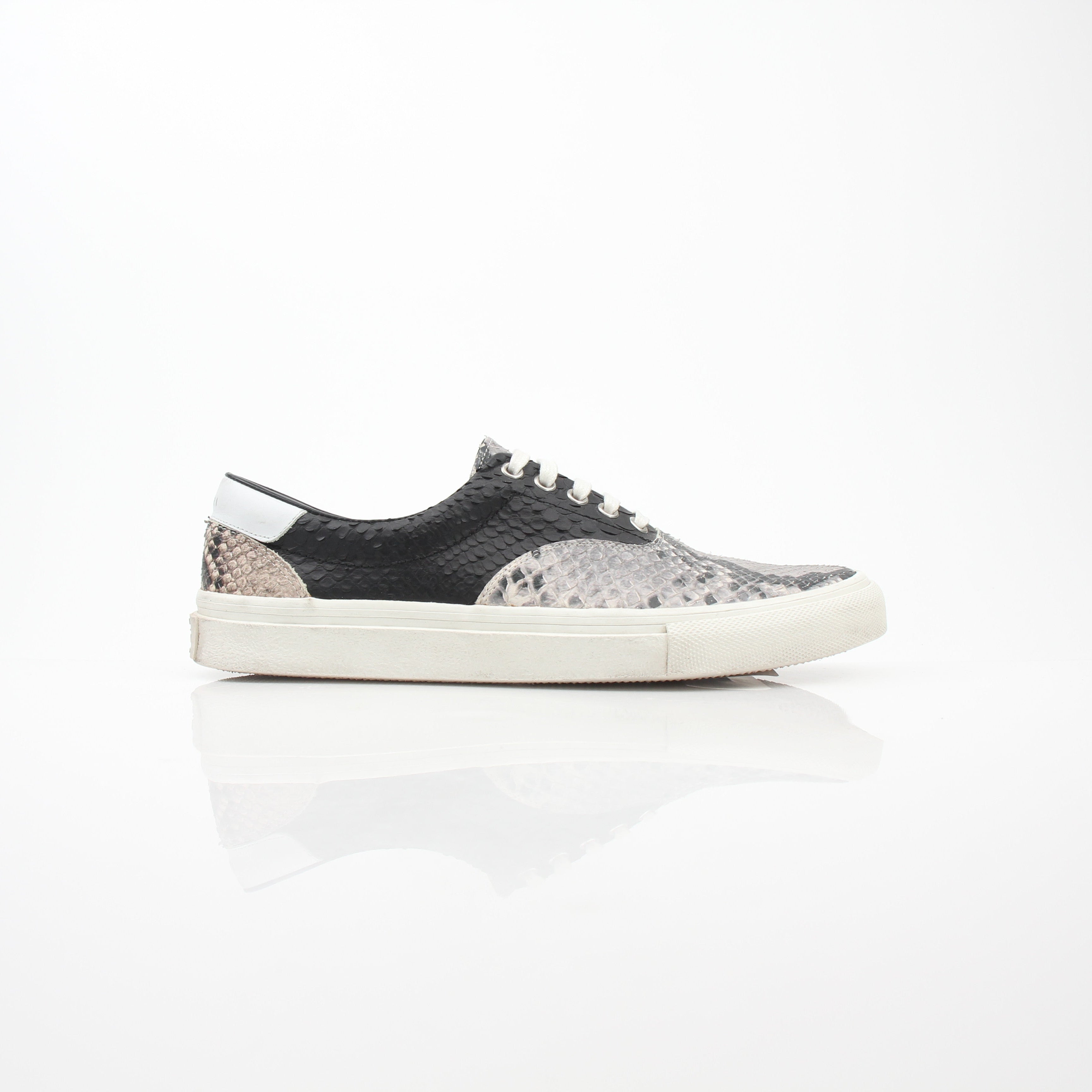 Amiri Men’s Python Snakeskin Low Top Lace-Up Sneakers