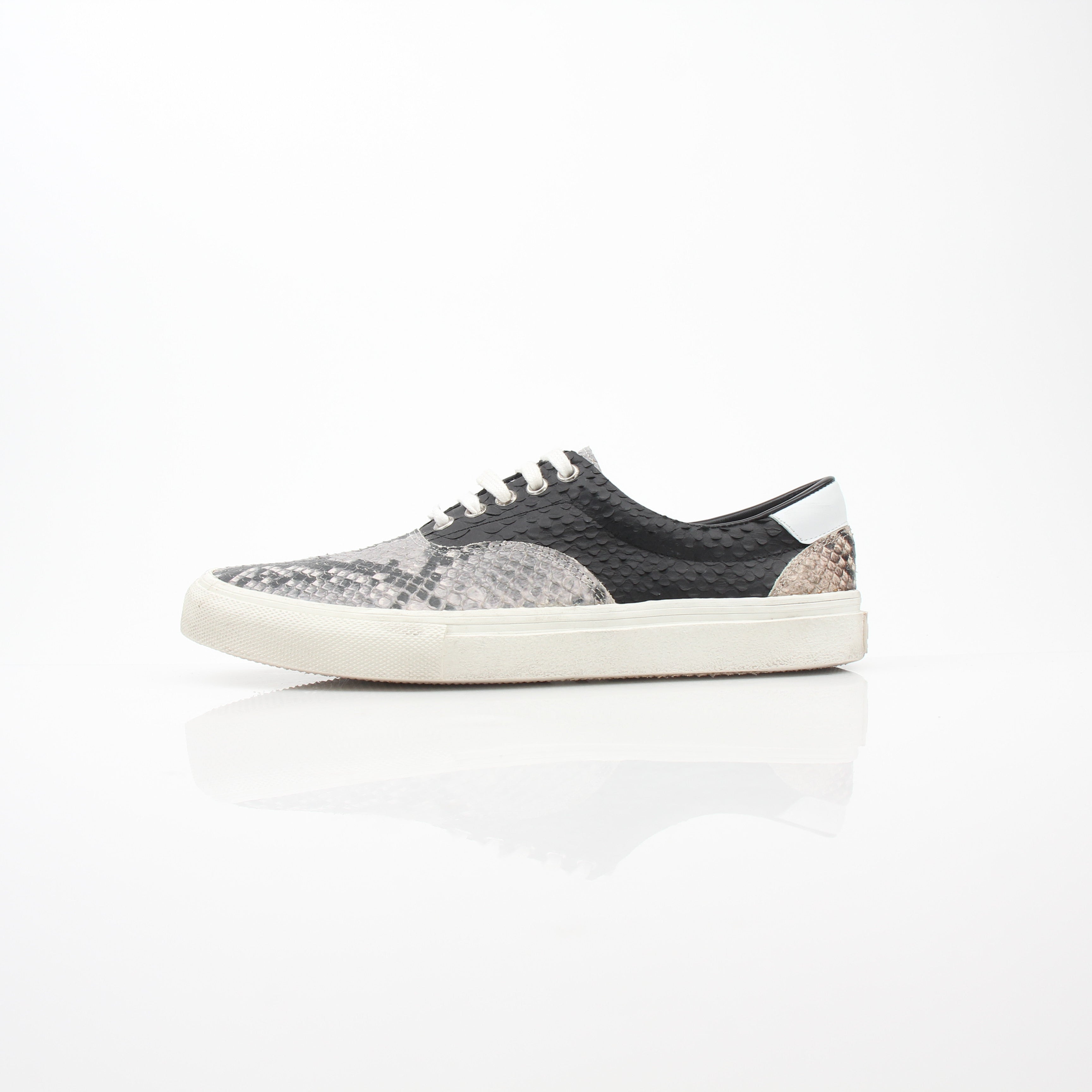 Amiri Men’s Python Snakeskin Low Top Lace-Up Sneakers