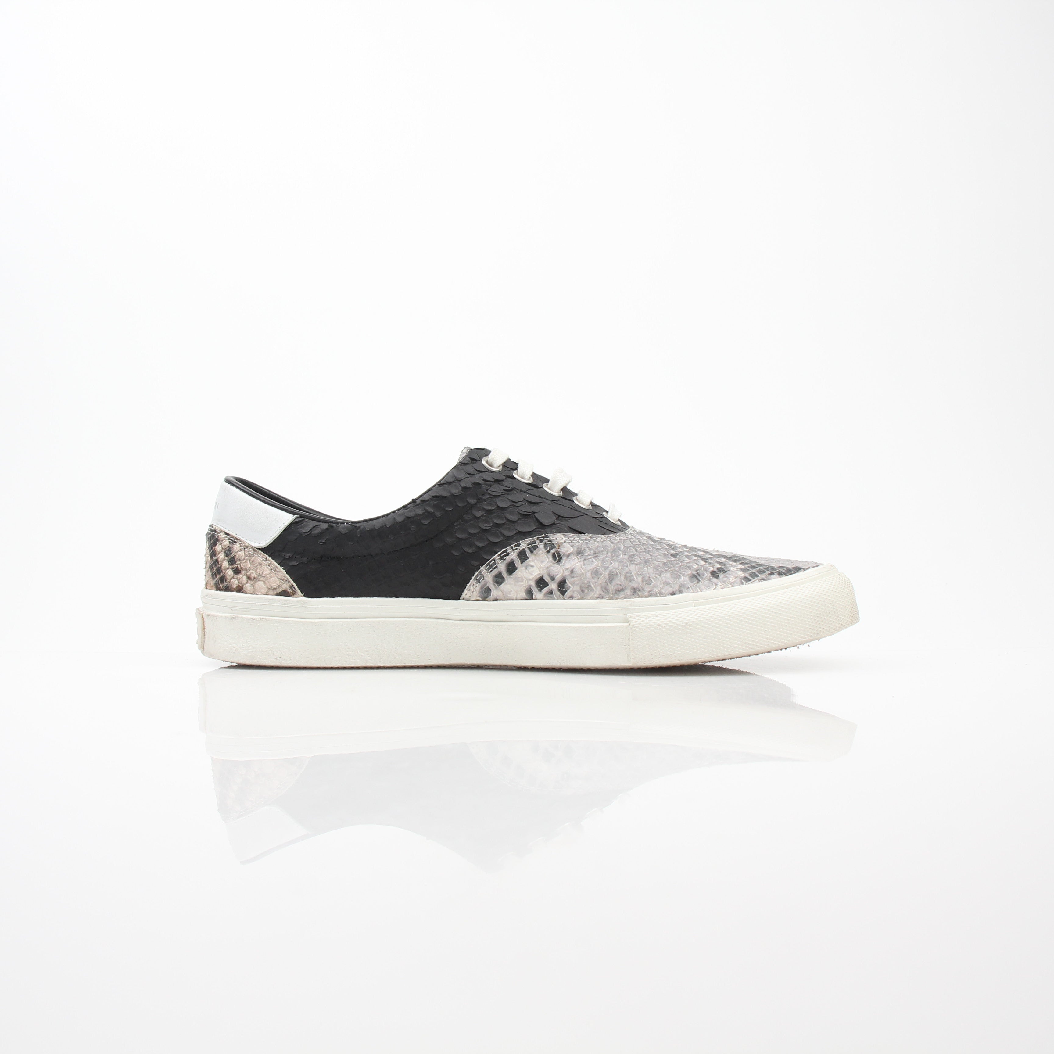 Amiri Men’s Python Snakeskin Low Top Lace-Up Sneakers
