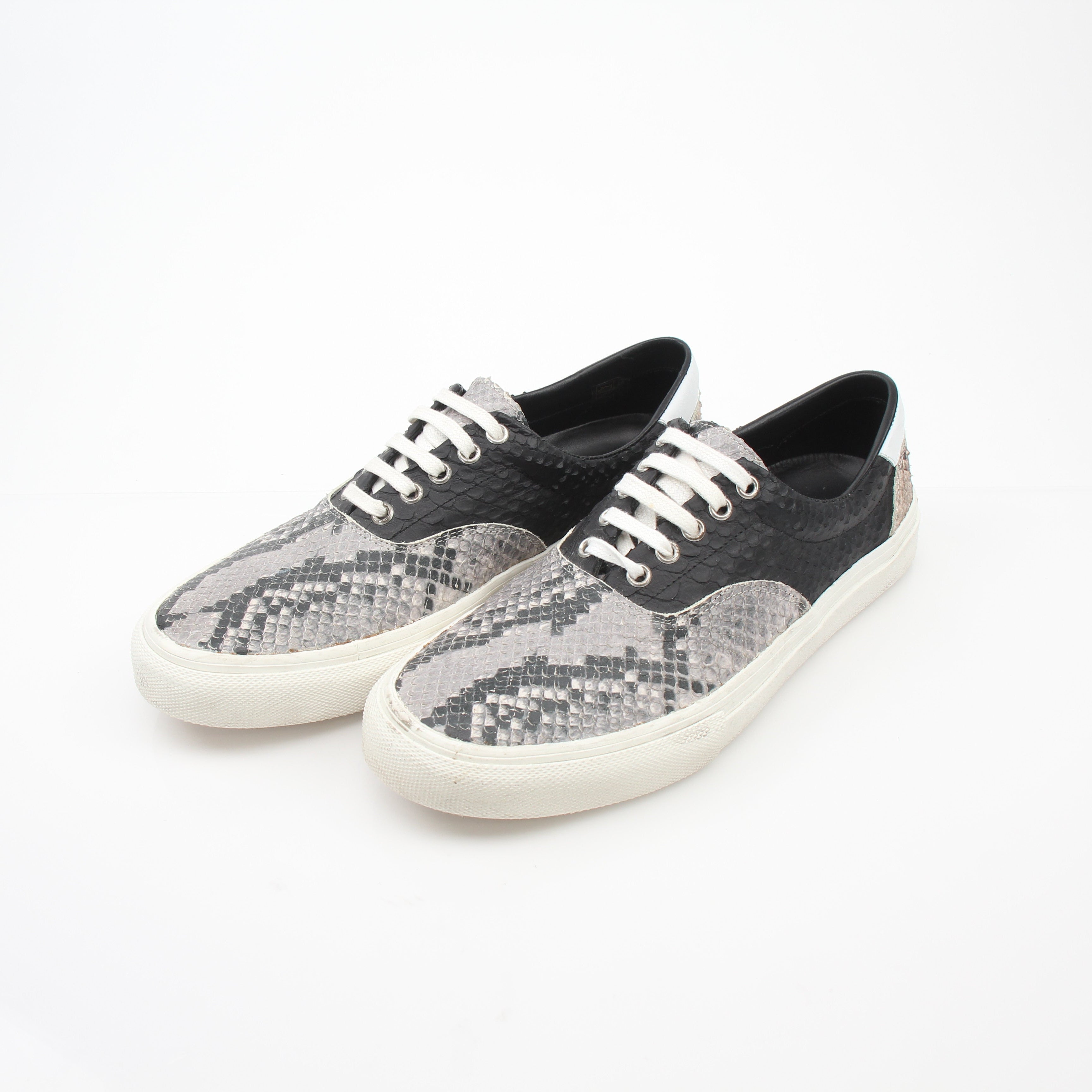 Amiri Men’s Python Snakeskin Low Top Lace-Up Sneakers