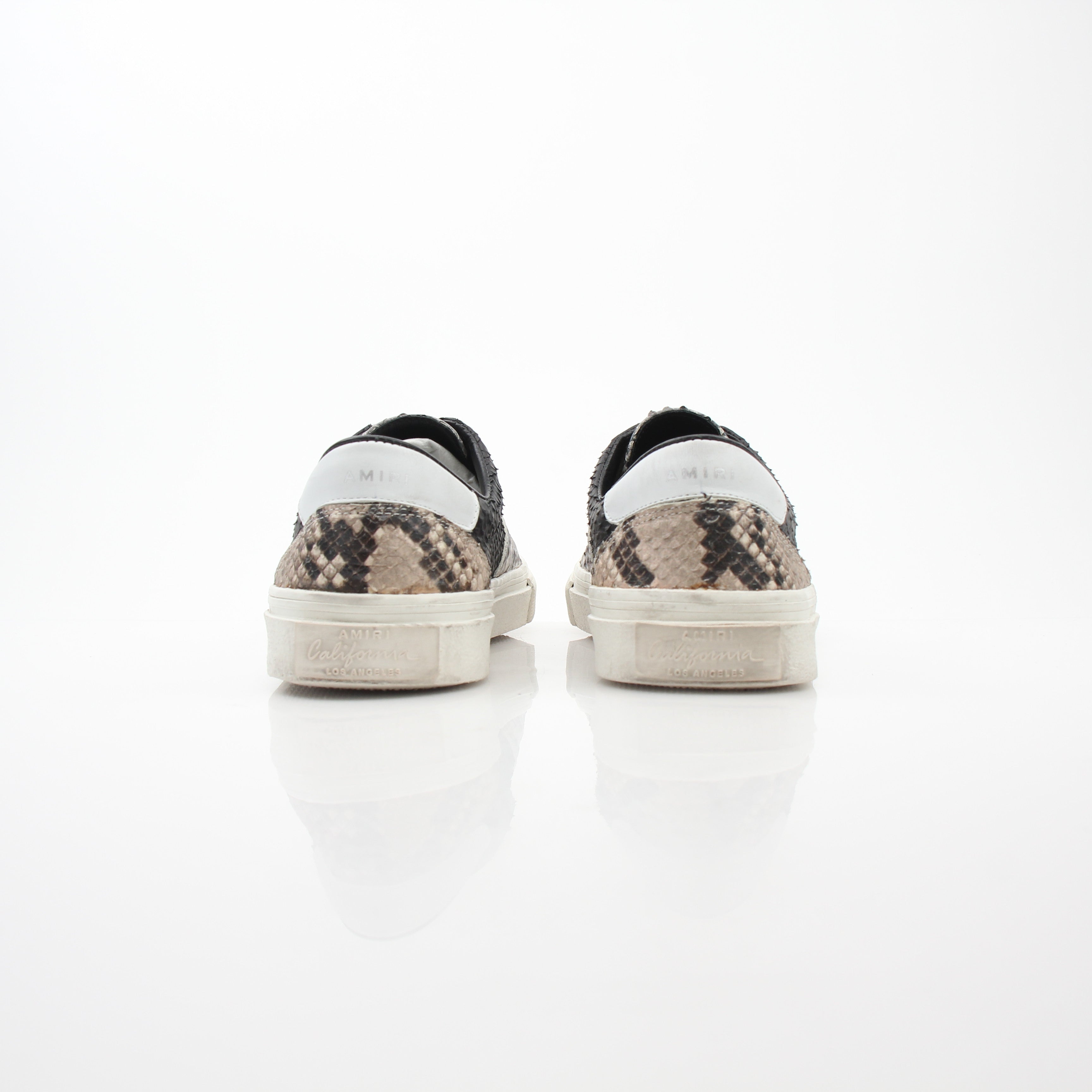 Amiri Men’s Python Snakeskin Low Top Lace-Up Sneakers