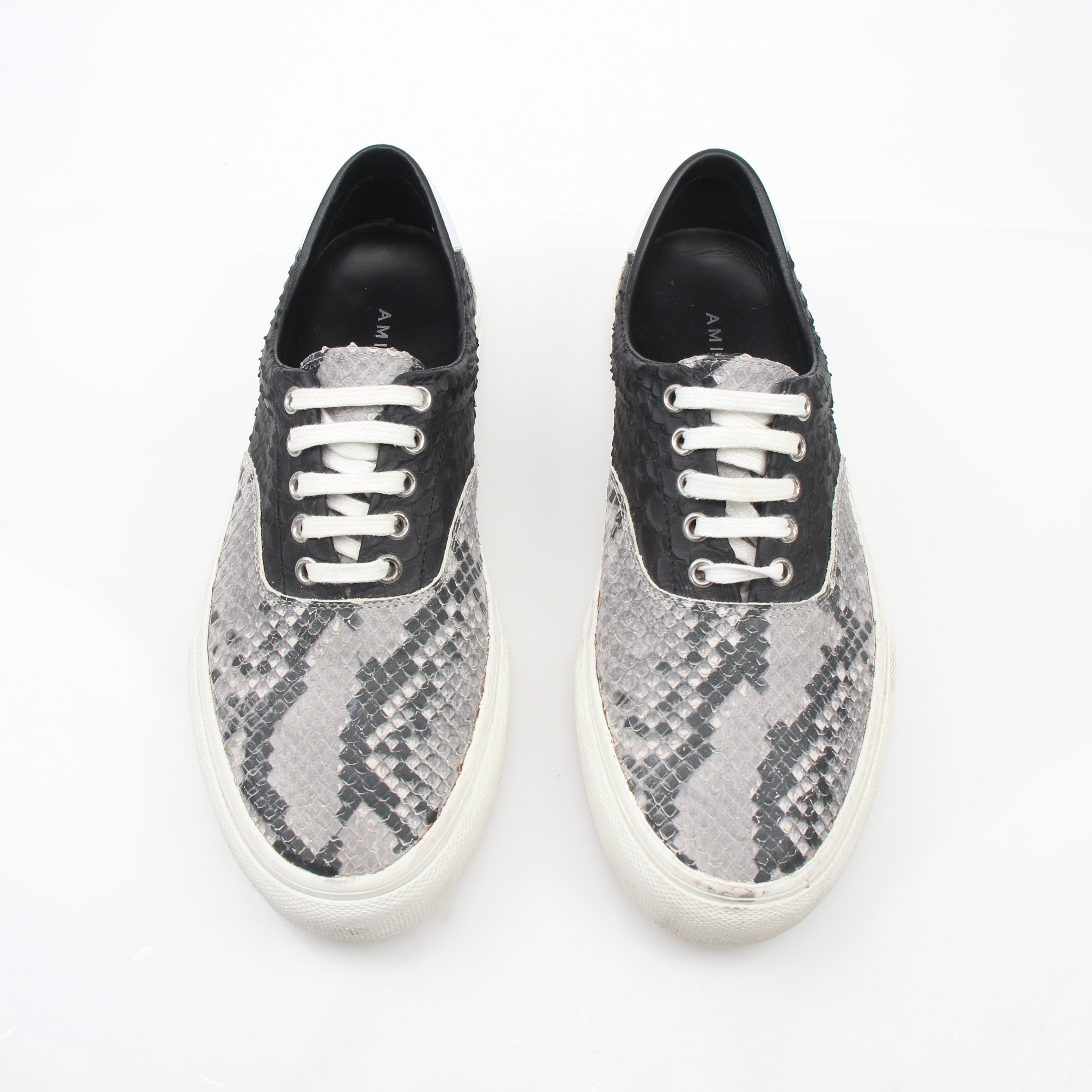 Amiri Men’s Python Snakeskin Low Top Lace-Up Sneakers