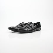 Prada Men’s Brushed Leather Logo Loafers