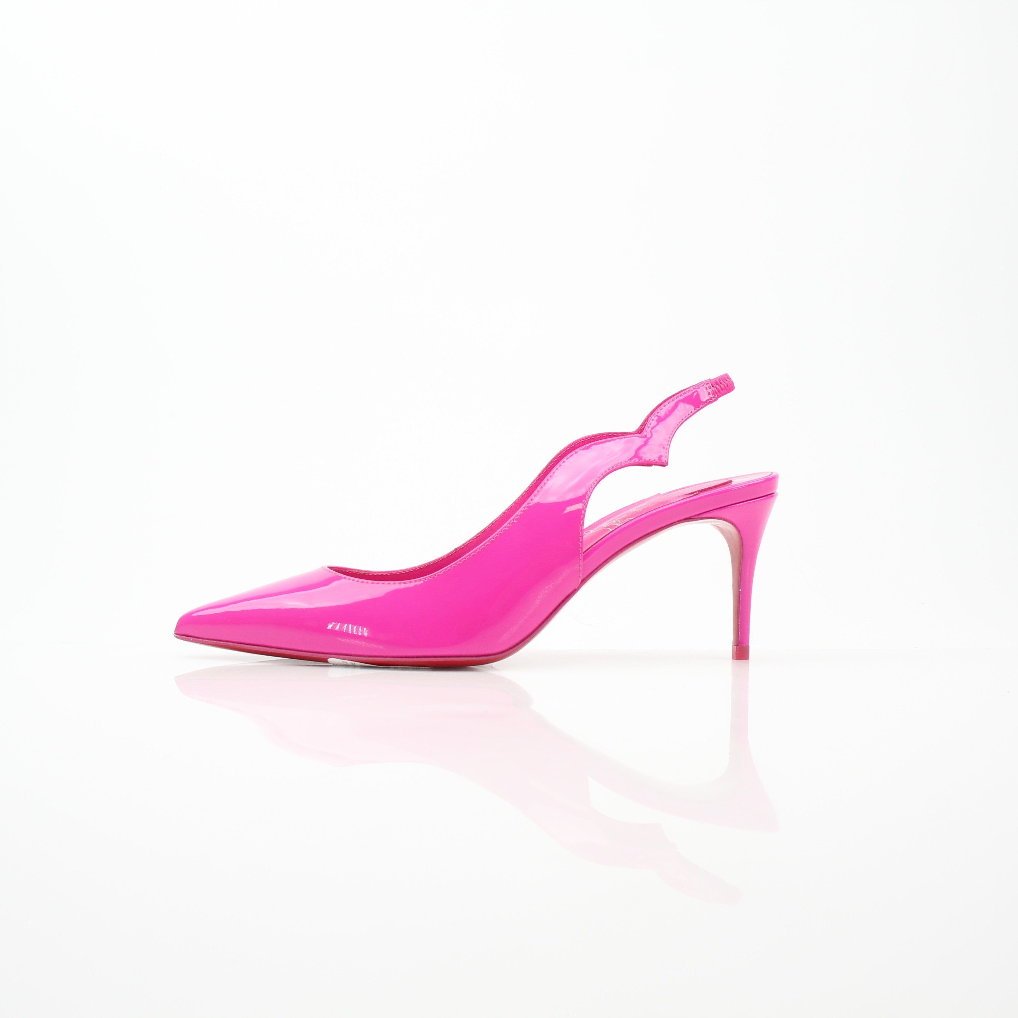 Christian Louboutin Women’s Hot Chick 70 Pink Patent Leather Slingback Pumps