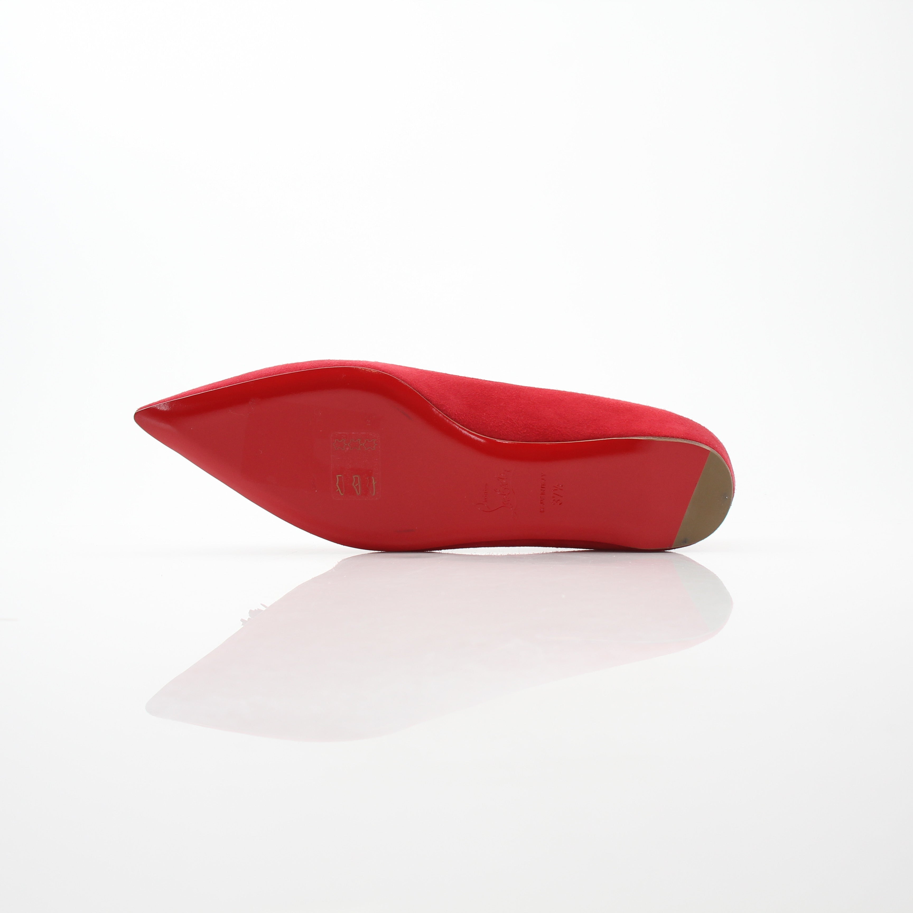 Christian Louboutin Women’s Gwalior Red Suede Flats