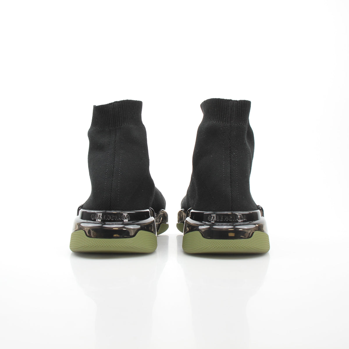 Balenciaga Speed 2.0 Full Clear Sole Black/Khaki Sneakers