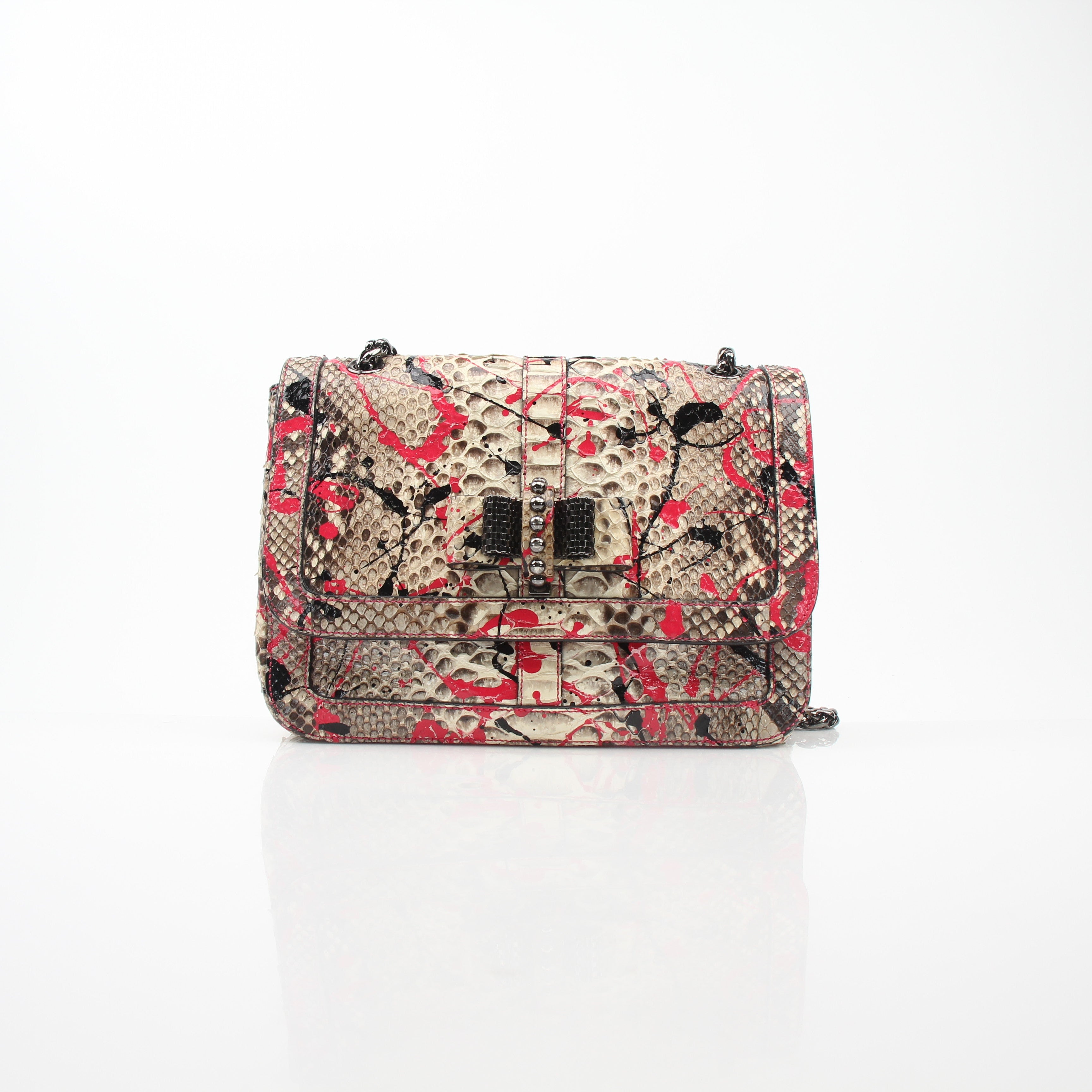 Christian Louboutin Python Sweet Charity Shoulder Bag
