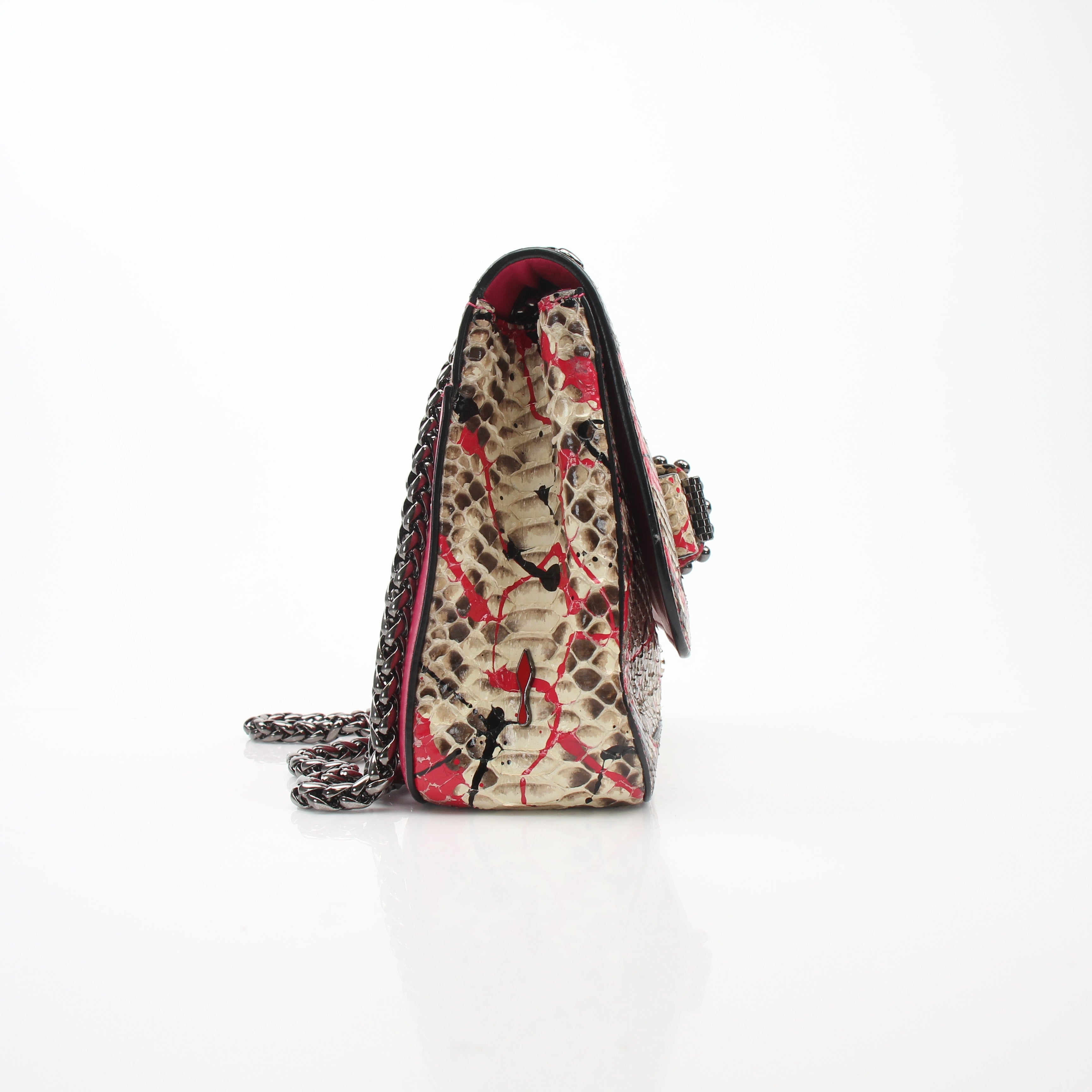 Christian Louboutin Python Sweet Charity Shoulder Bag