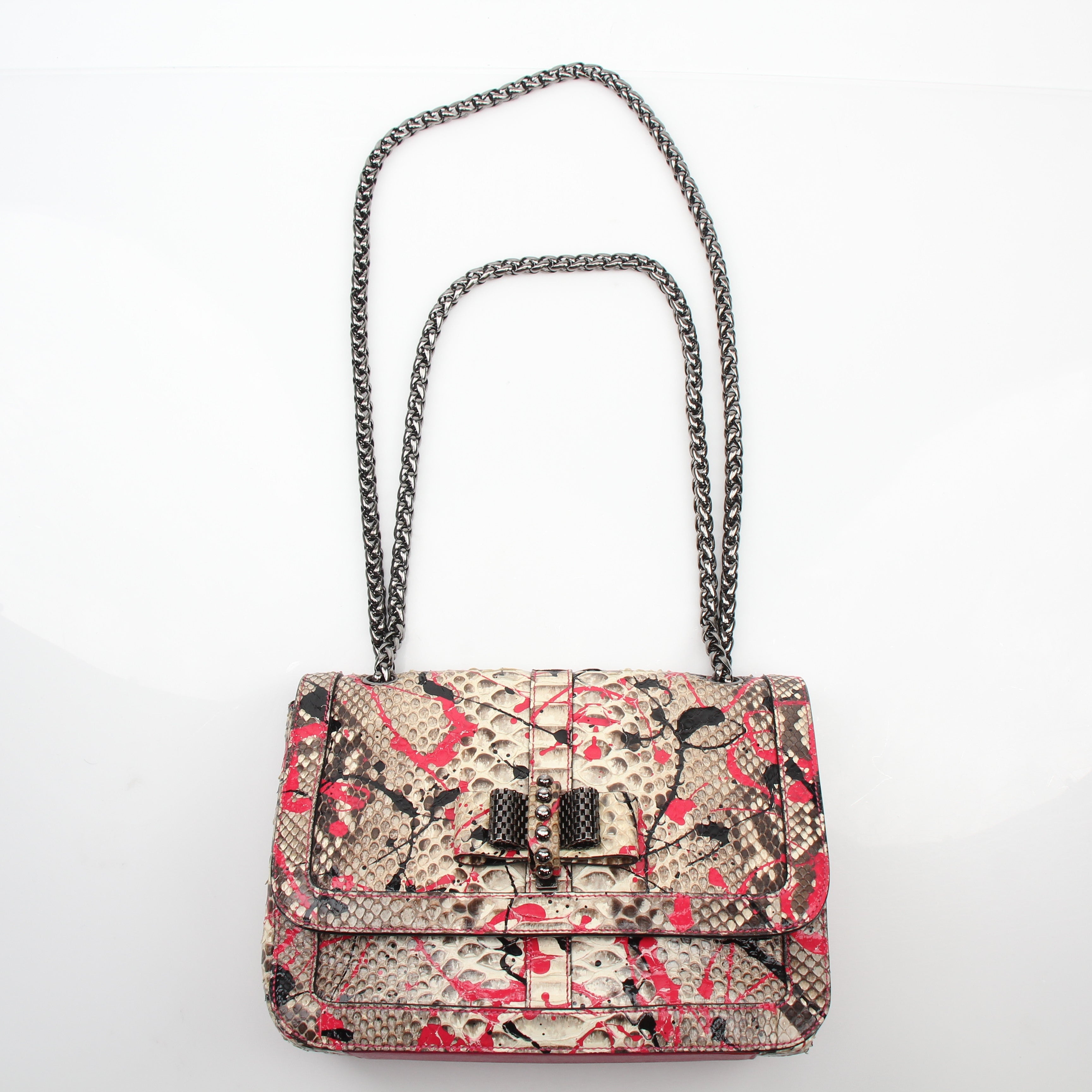 Christian Louboutin Python Sweet Charity Shoulder Bag