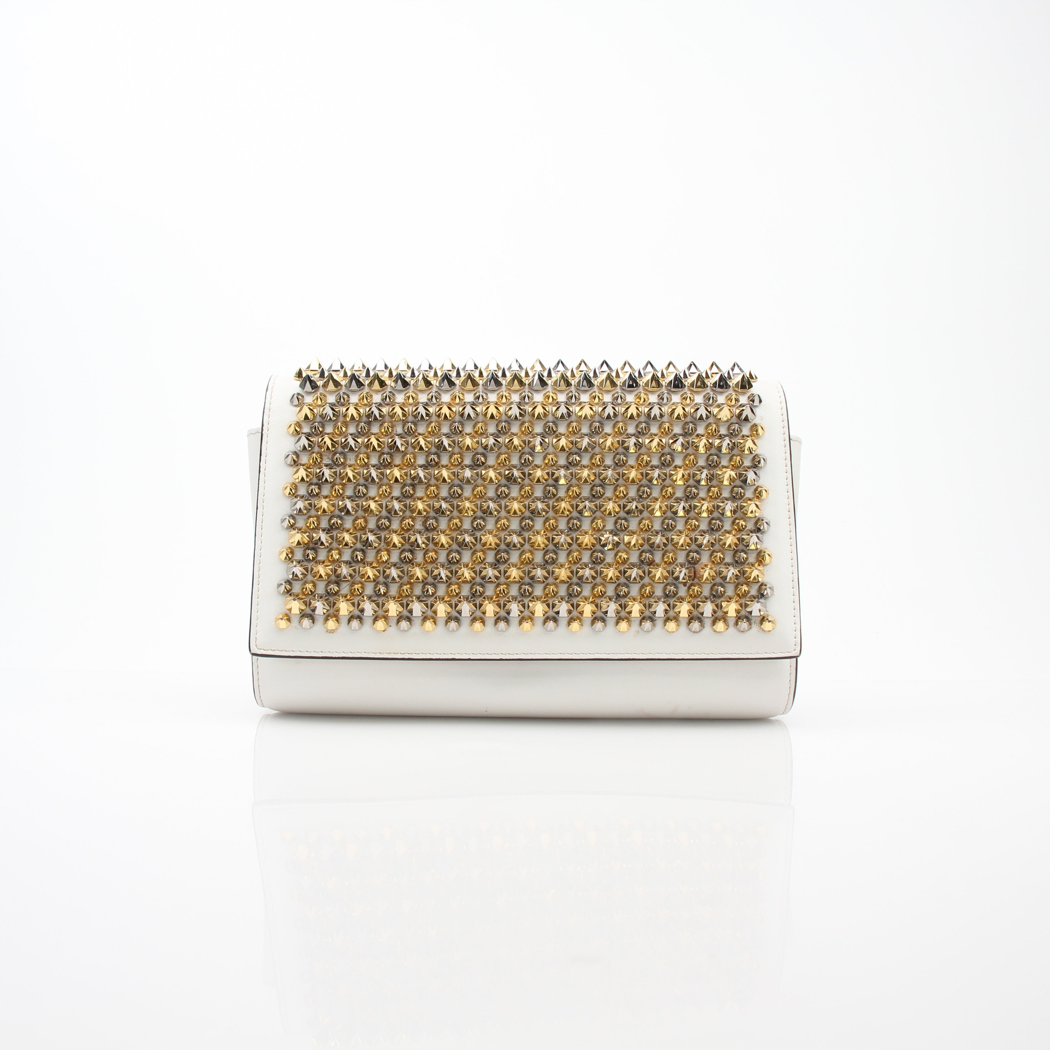 Christian Louboutin Spiked Paloma Clutch Shoulder Bag