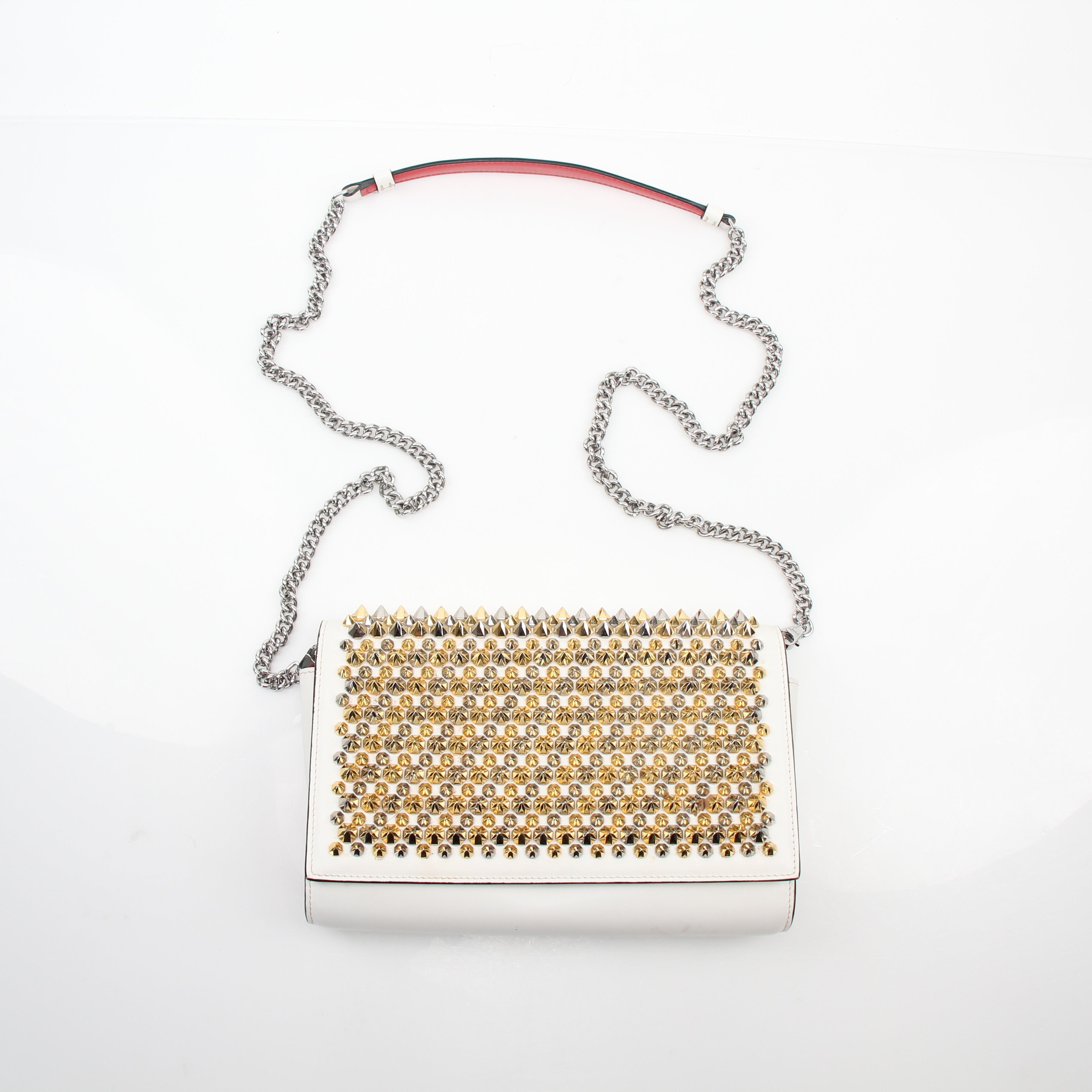 Christian Louboutin Spiked Paloma Clutch Shoulder Bag