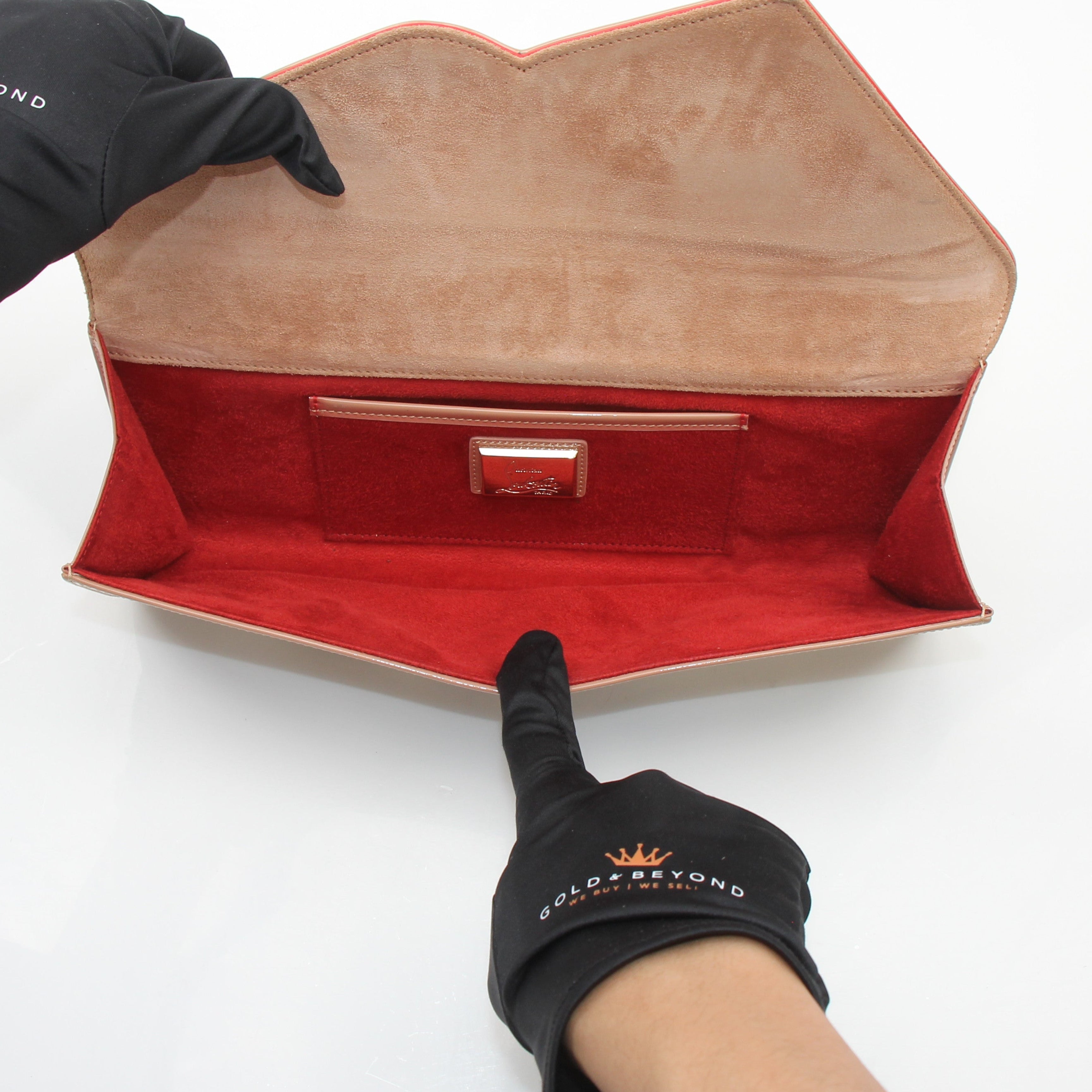 Christian Louboutin Patent So Kate Baguette Clutch Bag
