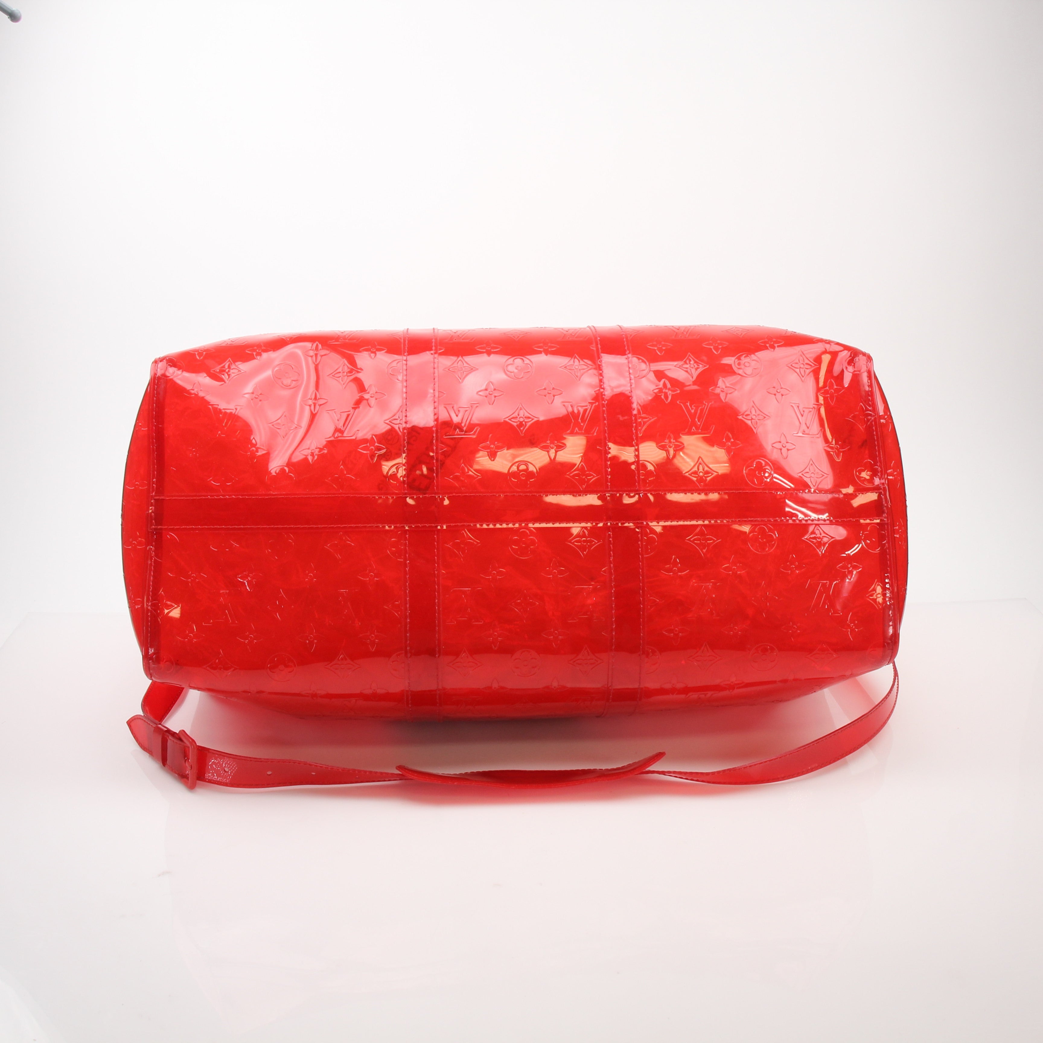 Louis Vuitton Monogram PVC Keepall Bandouliere 50 Red