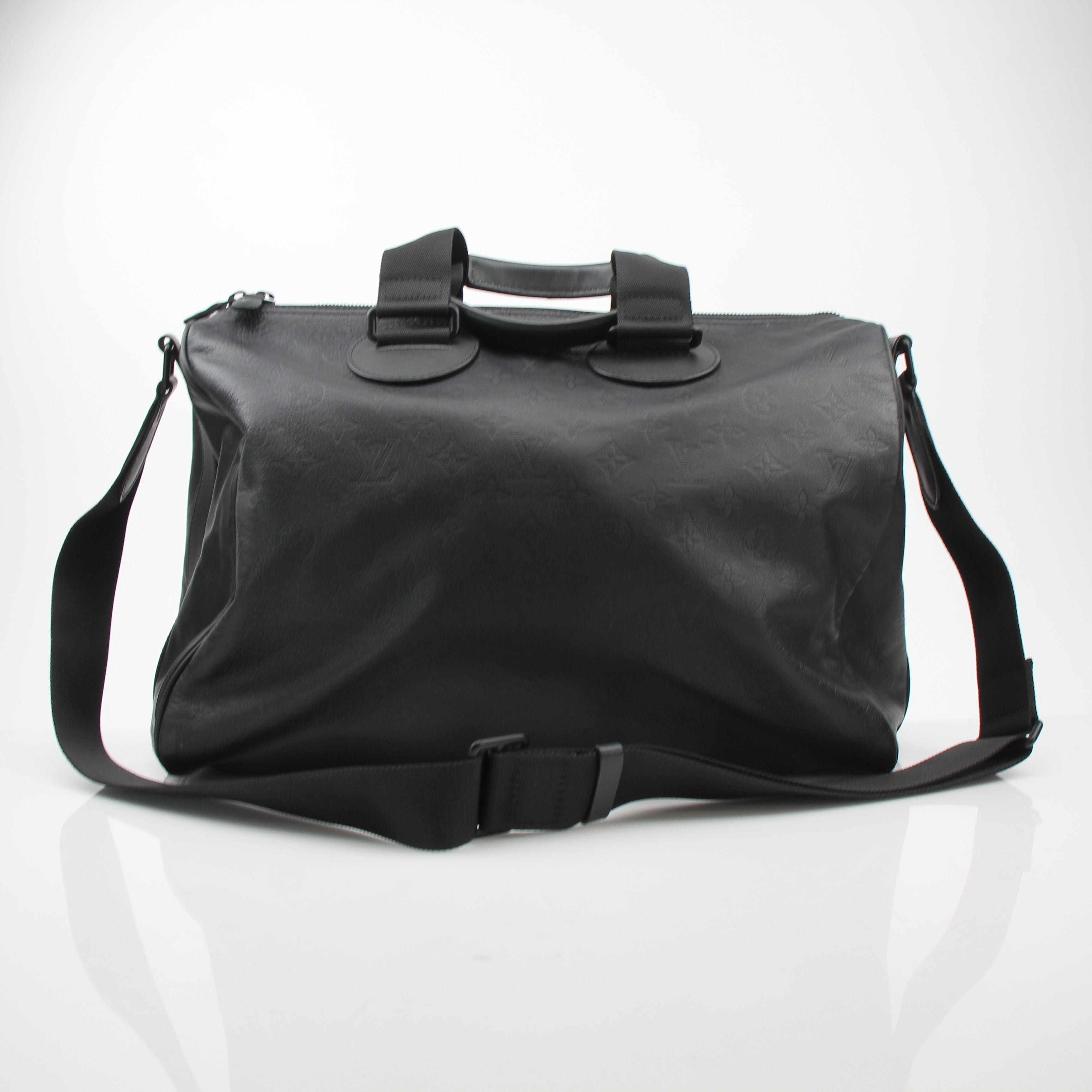 Louis Vuitton Monogram Shadow Speedy Bandouliere 40 Black