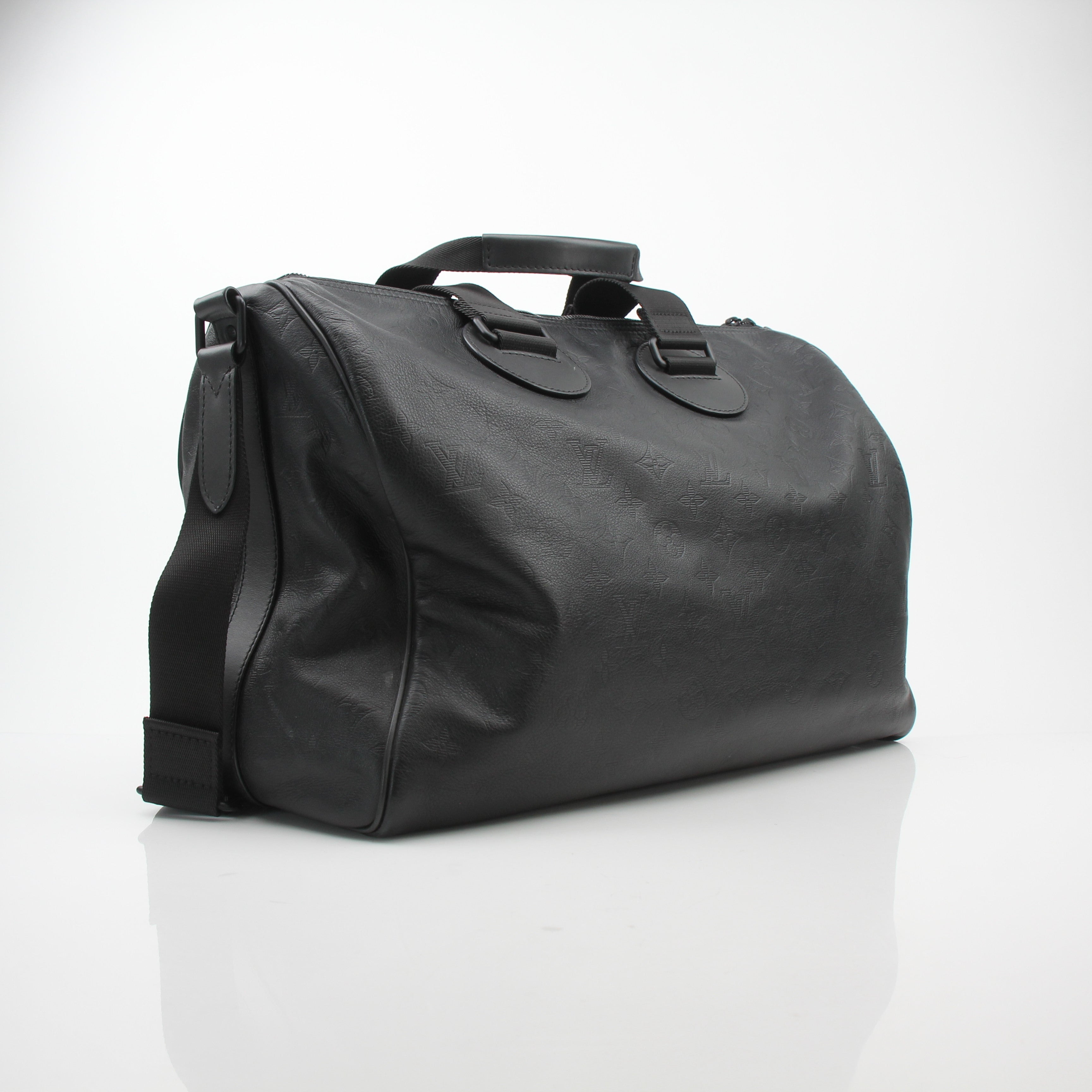 Louis Vuitton Monogram Shadow Speedy Bandouliere 40 Black