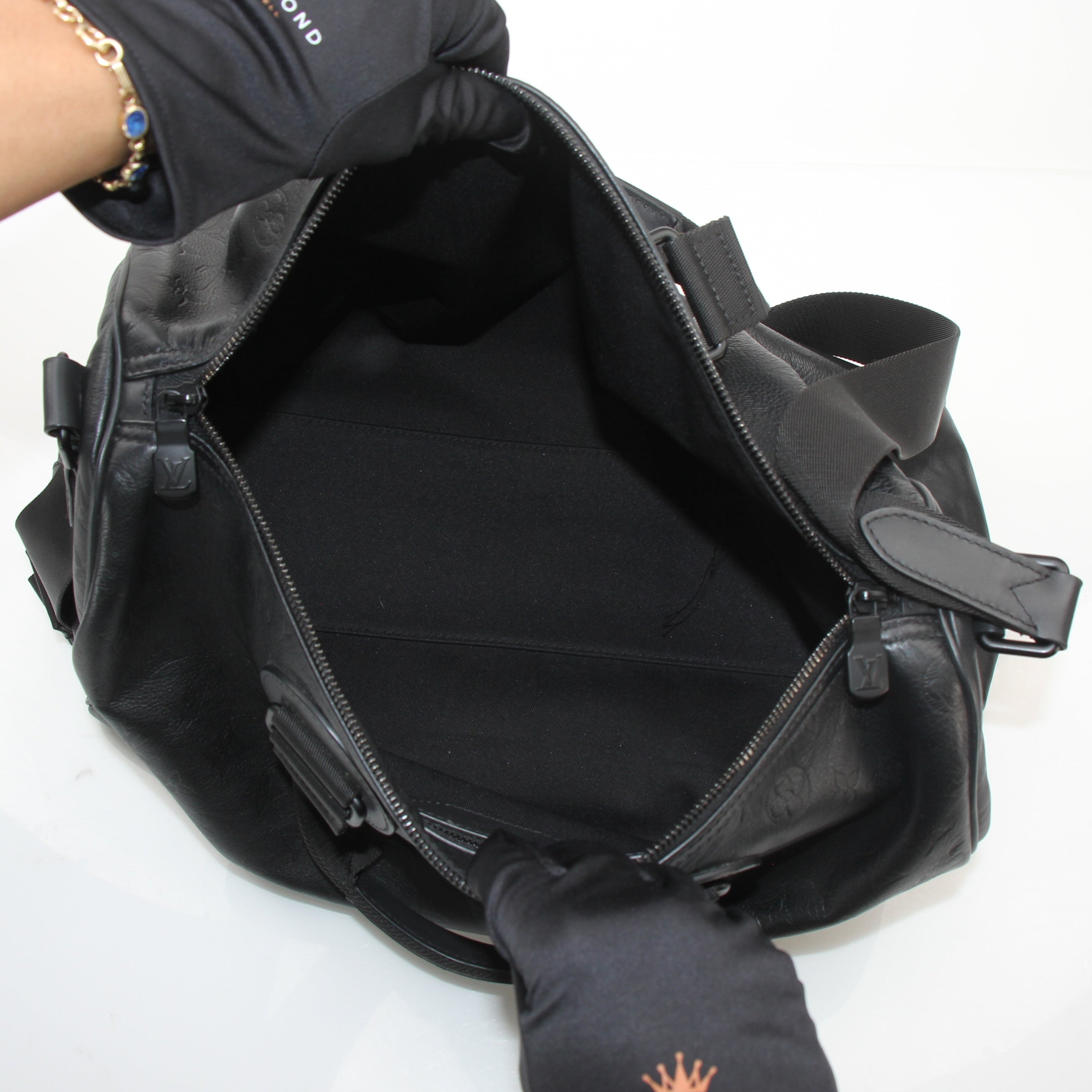 Louis Vuitton Monogram Shadow Speedy Bandouliere 40 Black