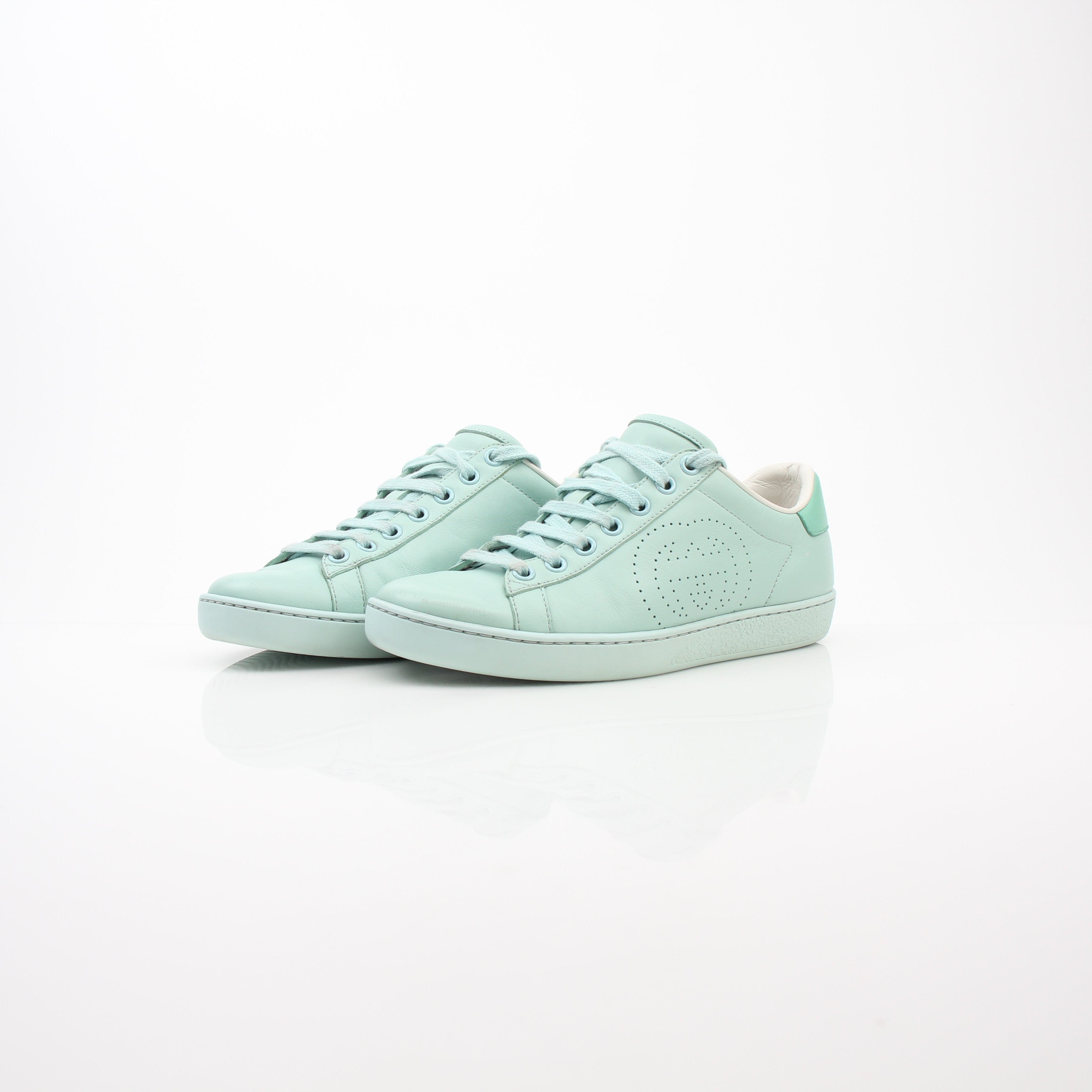 Gucci Perforated Interlocking G Ace Low Sneakers