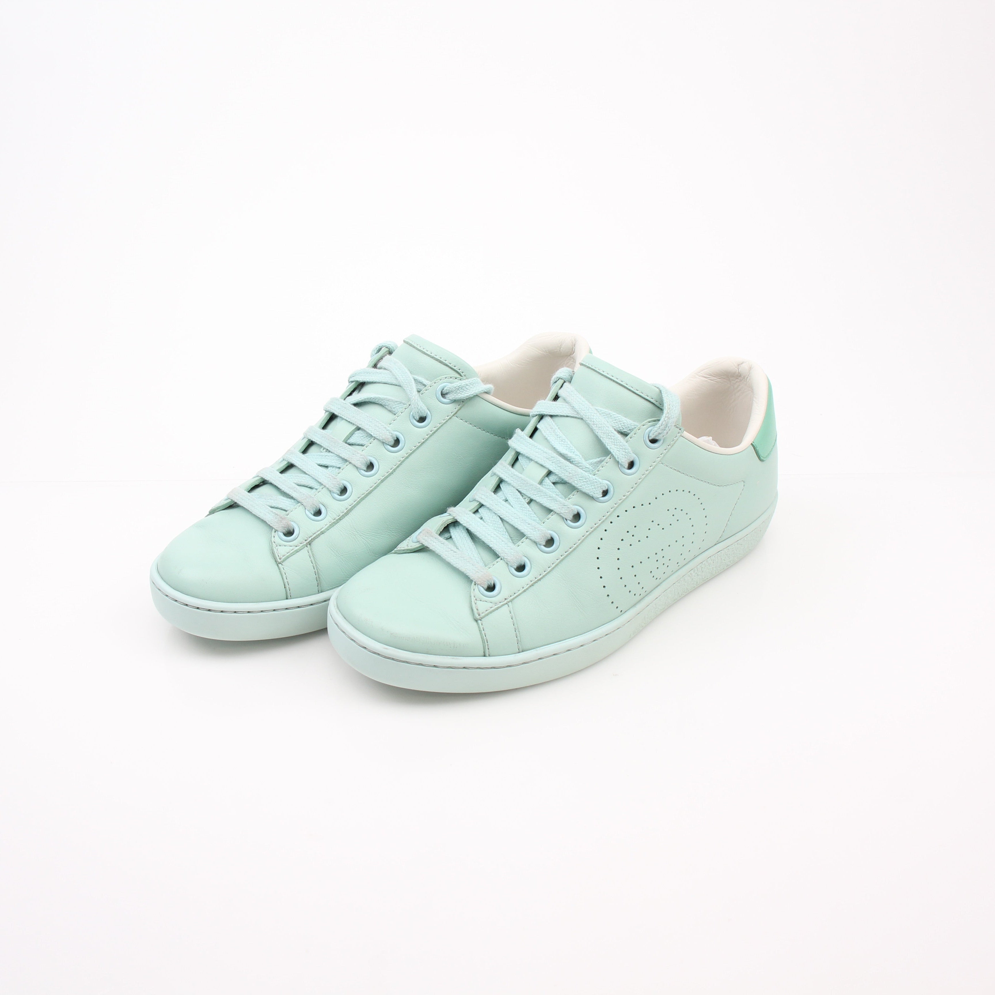 Gucci Perforated Interlocking G Ace Low Sneakers