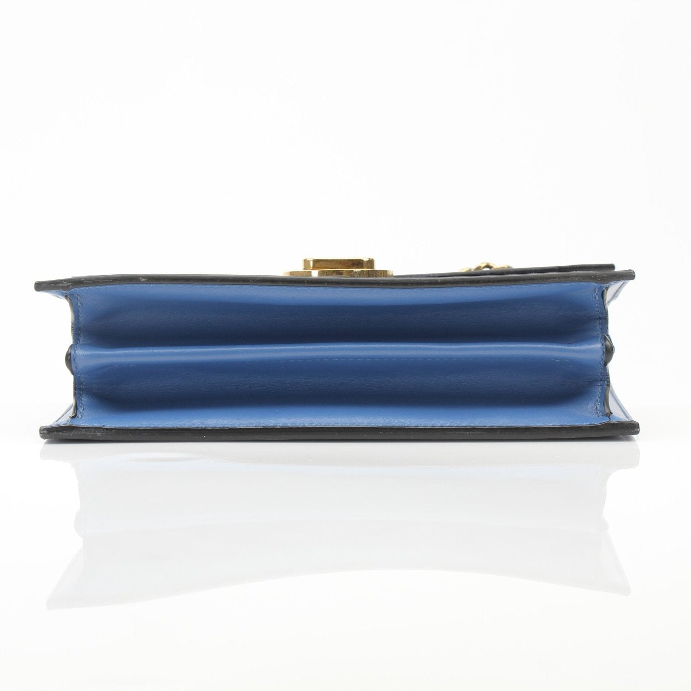 Christian Louboutin Elisa shoulder handbag in black leather with gold hardware and signature details, displayed on a neutral background.