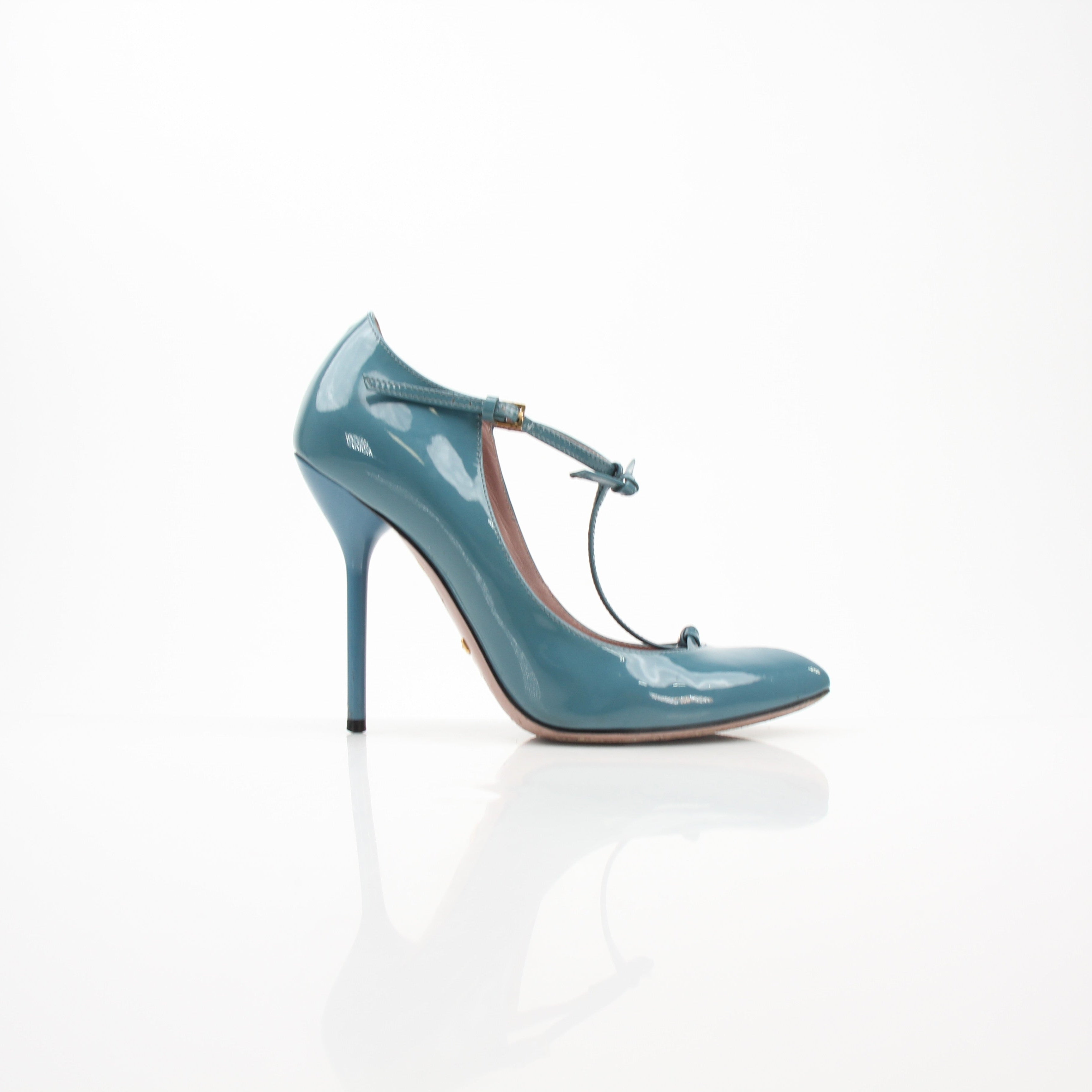 Gucci Beverly T-Strap Patent Leather Pumps
