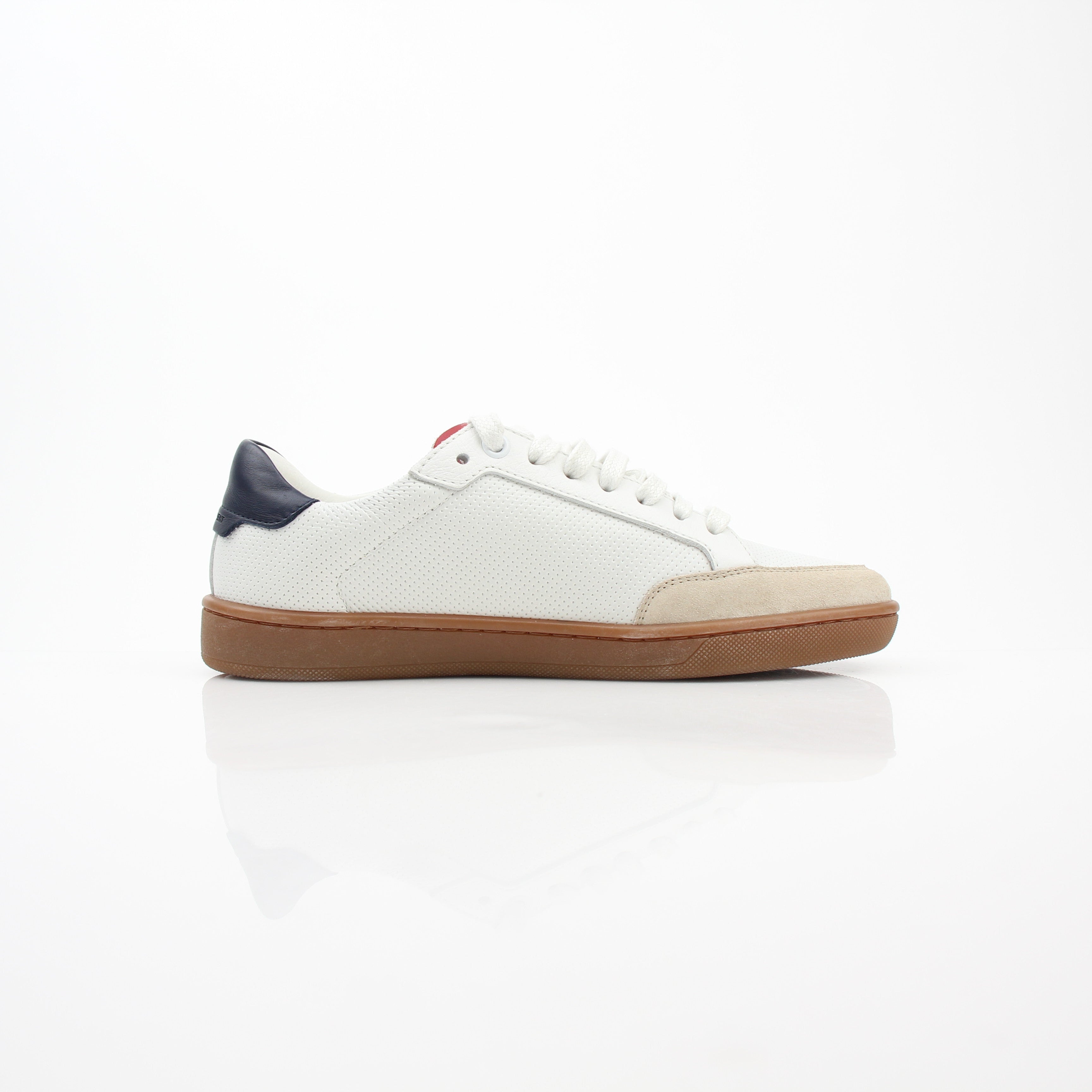 Saint Laurent Court Classic SL/10 White Leather Low Top Sneakers