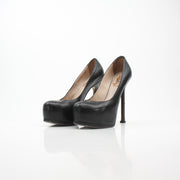 Saint Laurent Tribute Two Black Leather Platform Pumps