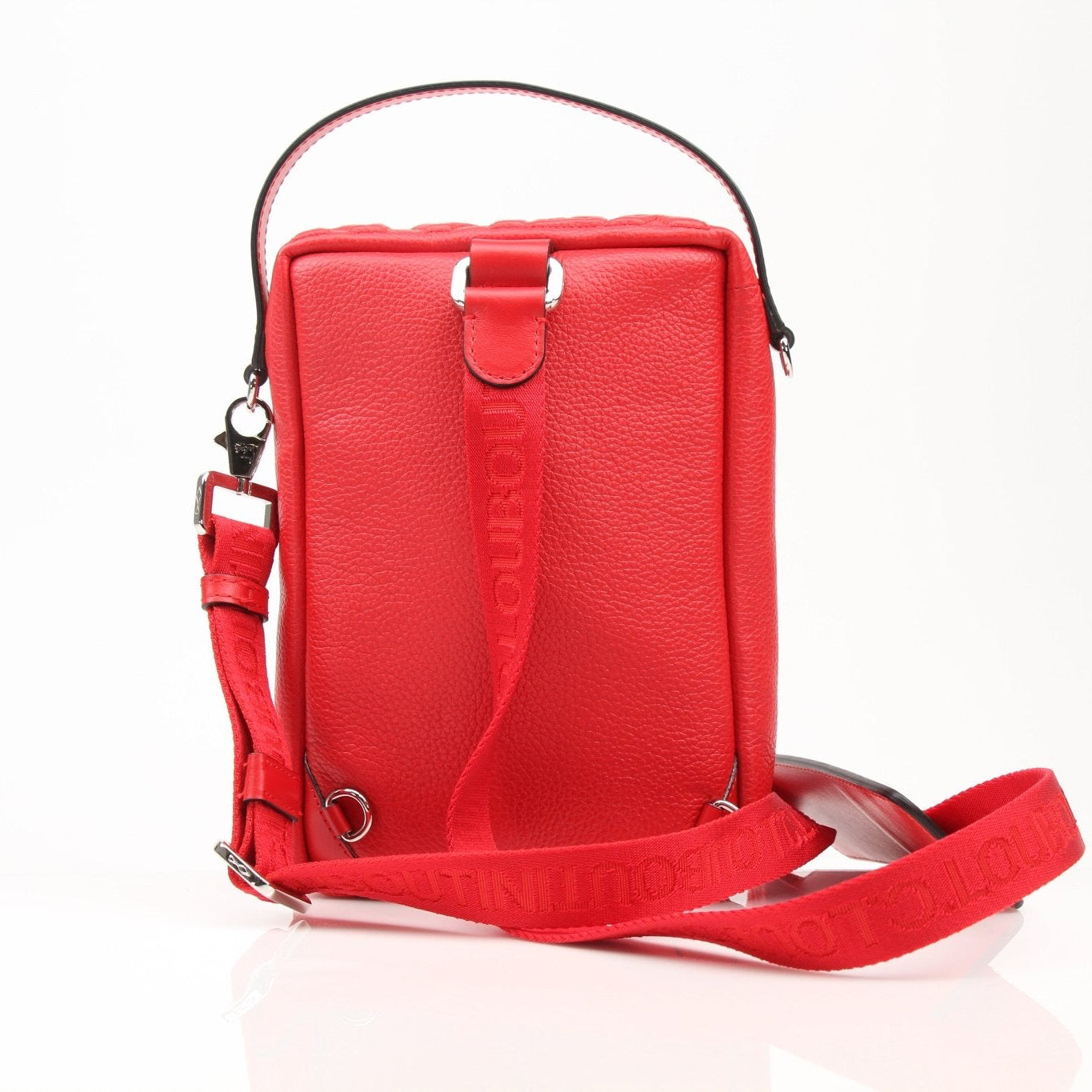 Christian Louboutin Loubideal crossbody handbag with gold accents, featuring a sleek design and signature style.