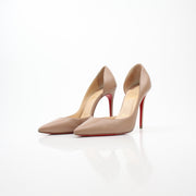 Christian Louboutin Iriza 100 Nude Leather Pumps