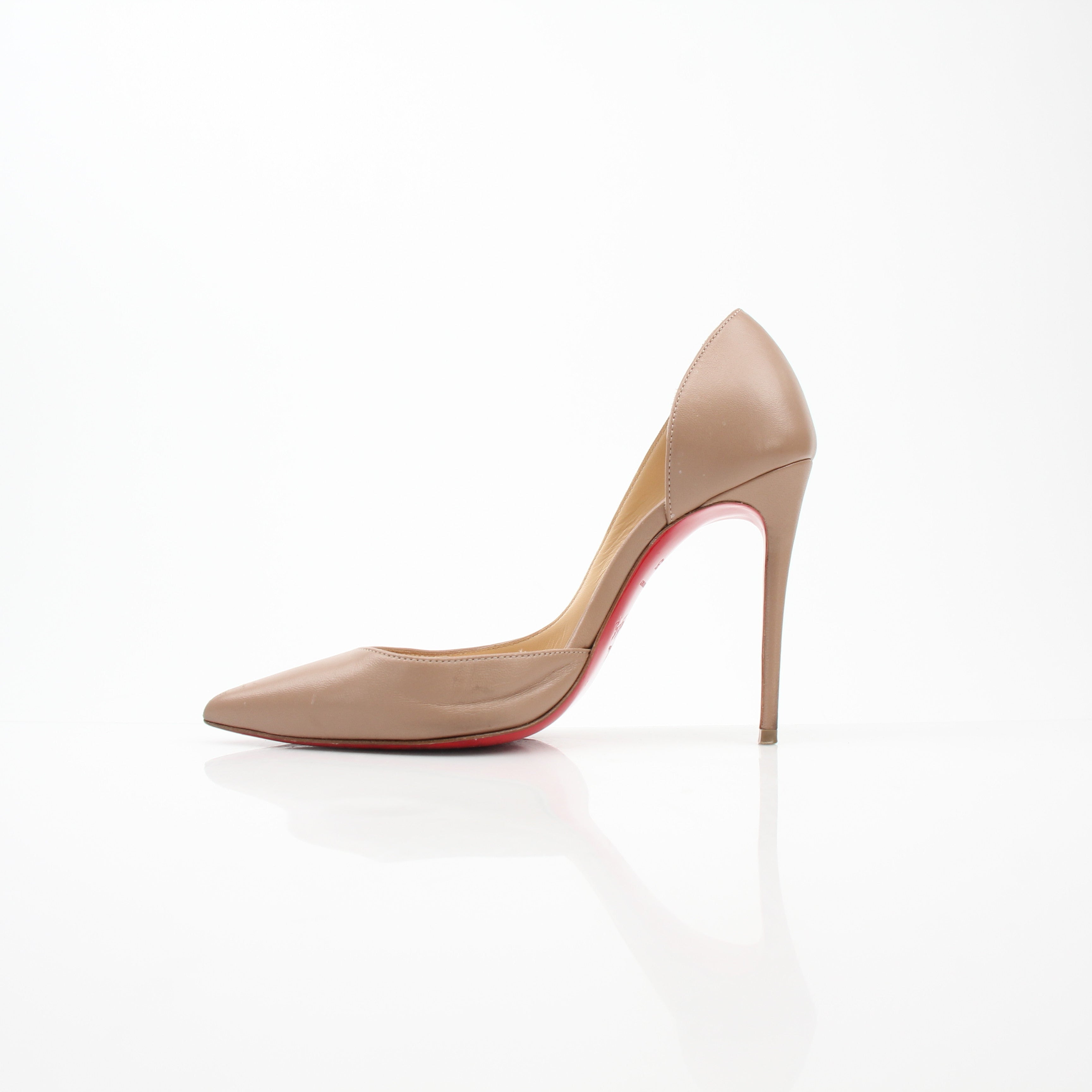 Christian Louboutin Iriza 100 Nude Leather Pumps