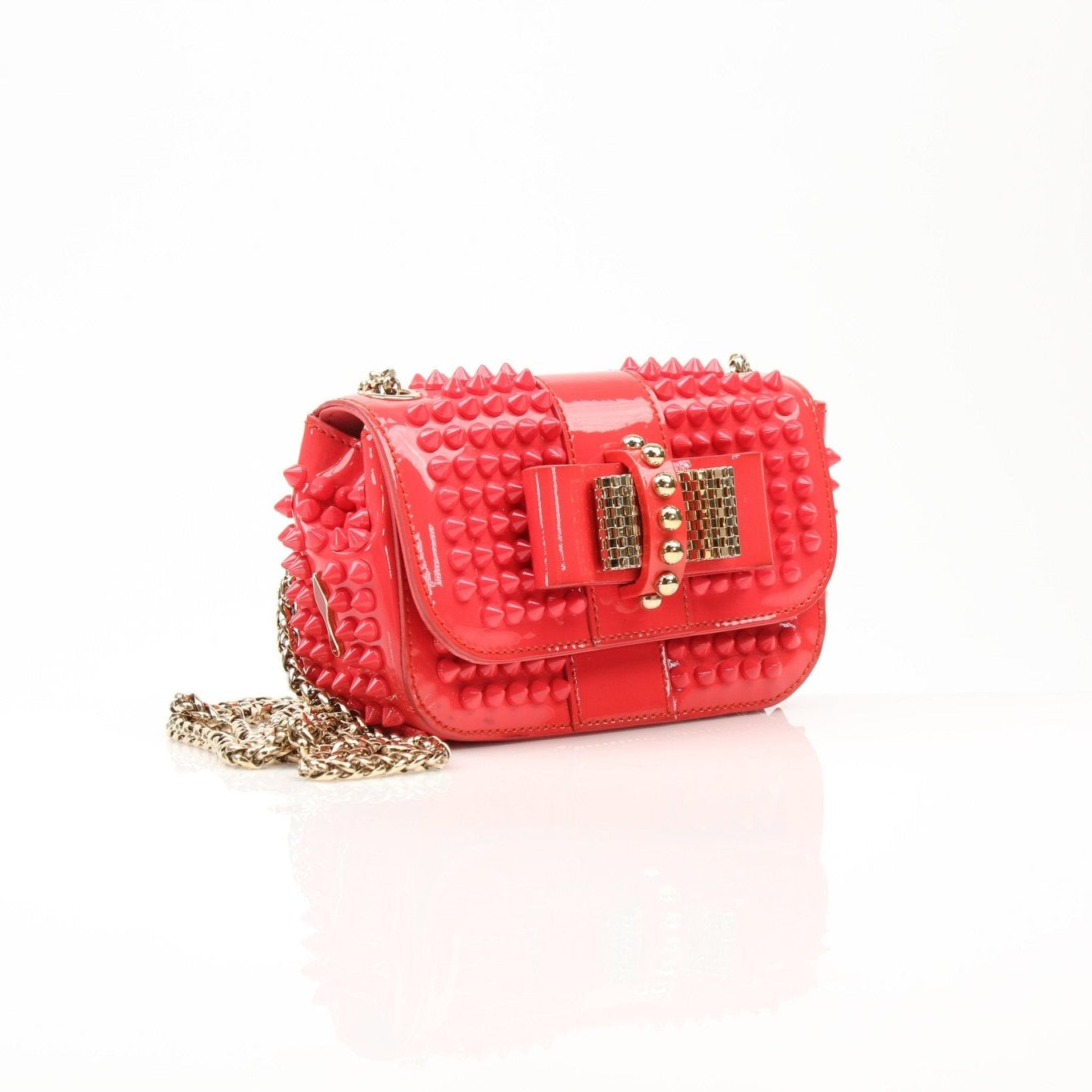 Christian Louboutin Spiked Sweet Charity Mini Bag – Gold & Beyond