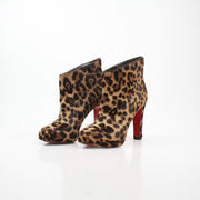 Christian Louboutin Leopard Pony Hair Ankle Boots