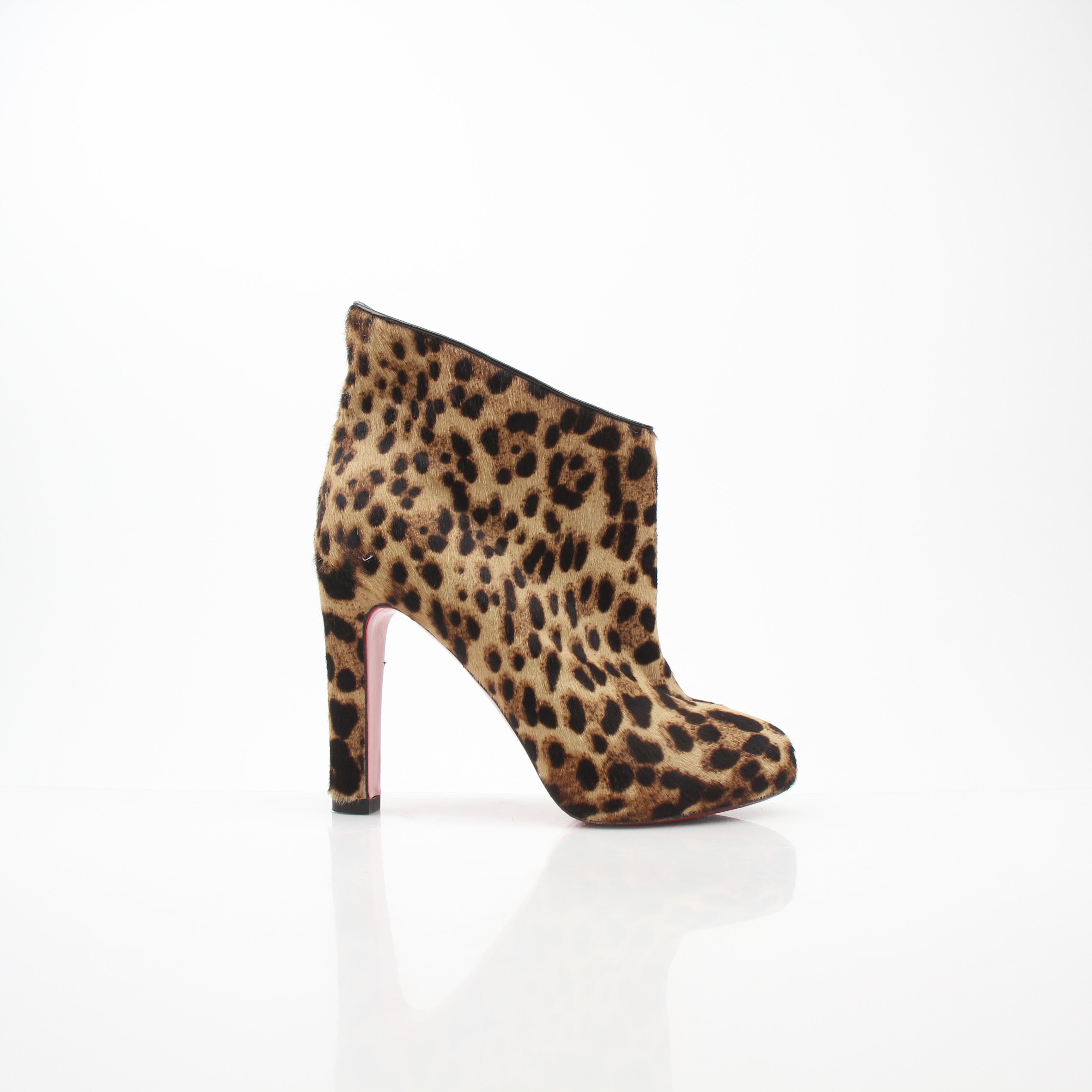 Christian Louboutin Leopard Pony Hair Ankle Boots
