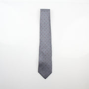 Christian Dior Gray Silk Sailboat Print Neck Tie