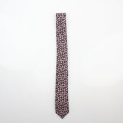 Chanel Summer Black & Pink Floral Print Neck Tie