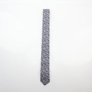 Chanel Blue Floral CC Silk Neck Tie