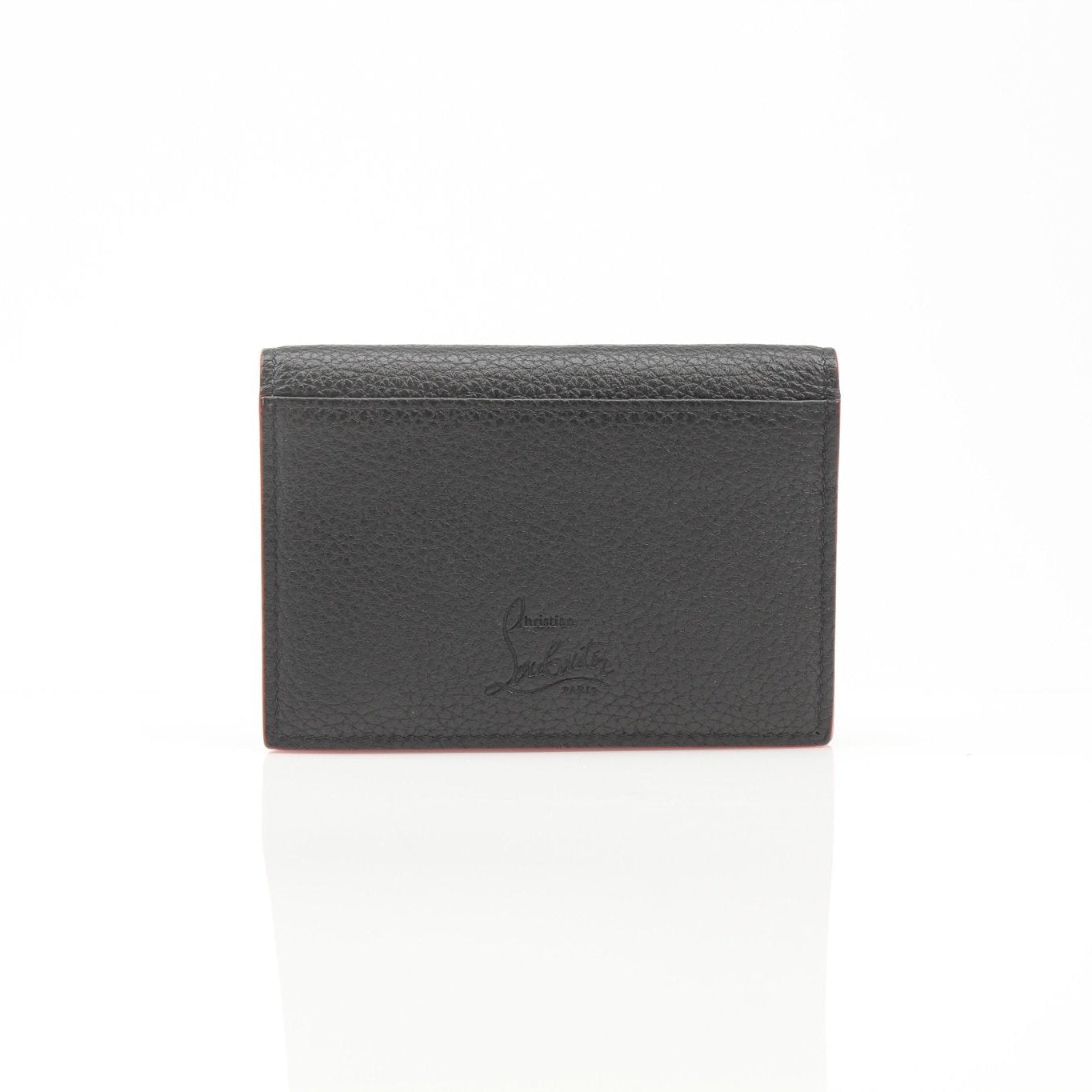 Christian Louboutin box cardholder wallet by Gold & Beyond, featuring a sleek design and signature detailing.