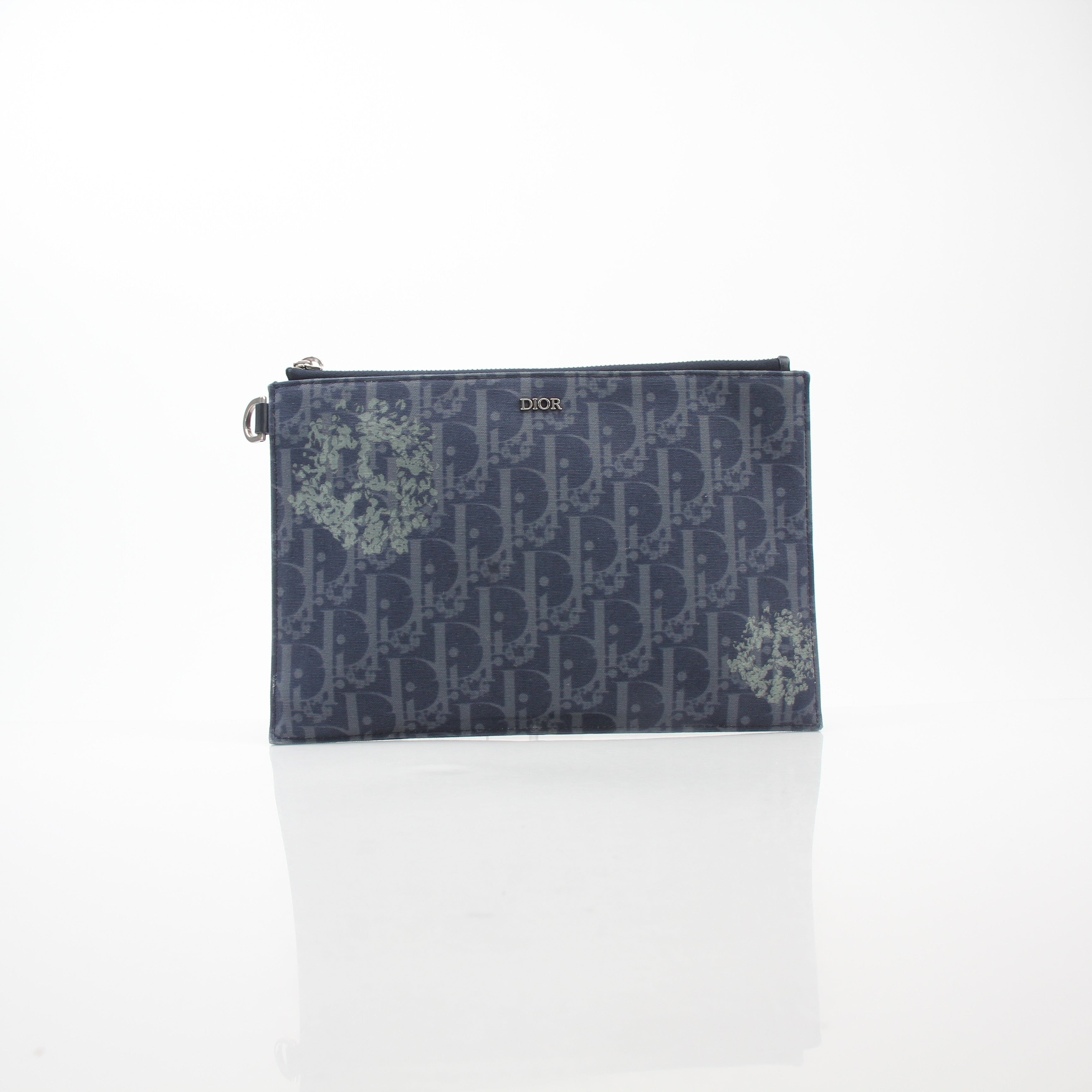 Christian Dior x Denim Tears Oblique A5 Flat Pouch Wristlet