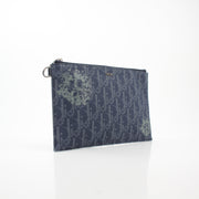 Christian Dior x Denim Tears Oblique A5 Flat Pouch Wristlet