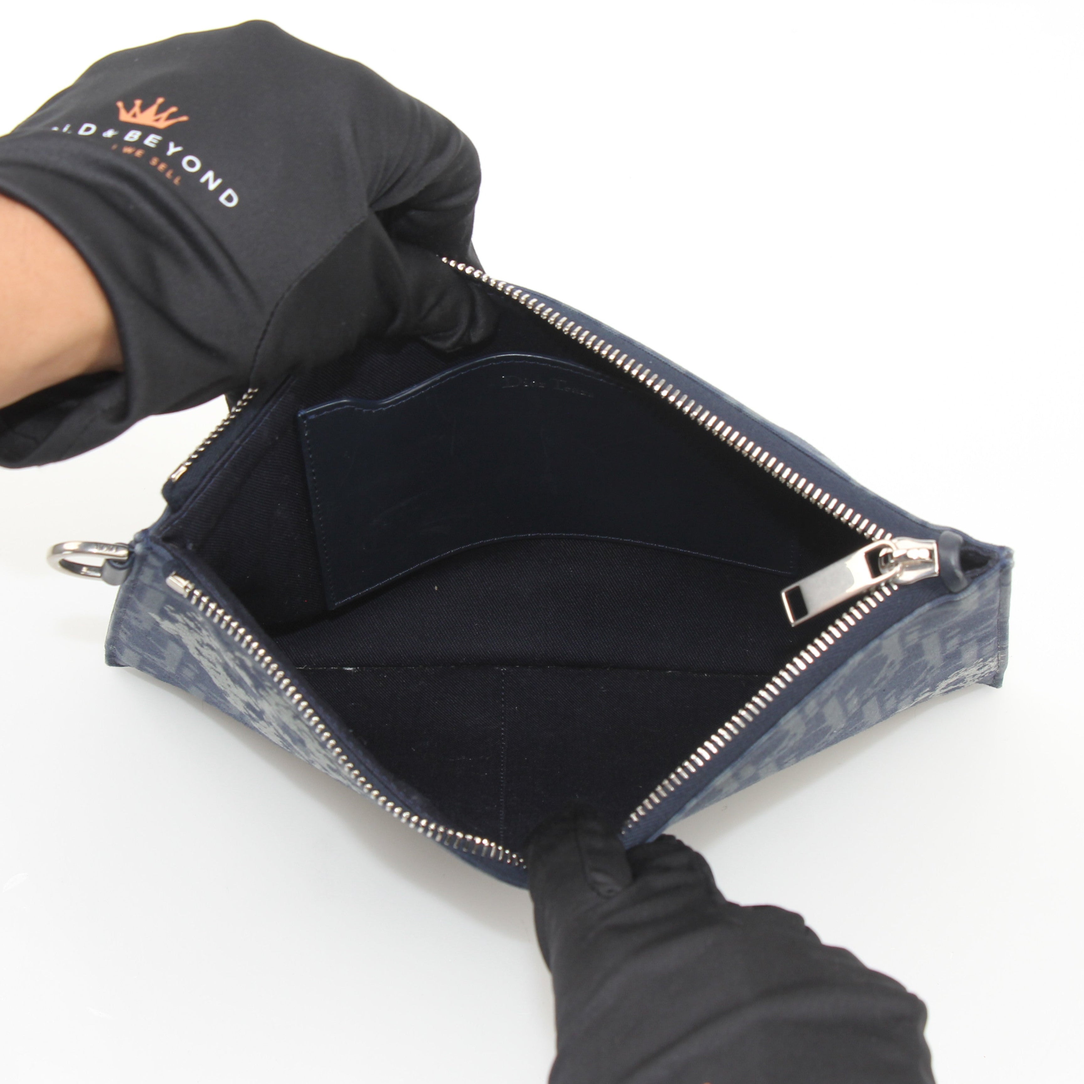 Christian Dior x Denim Tears Oblique A5 Flat Pouch Wristlet