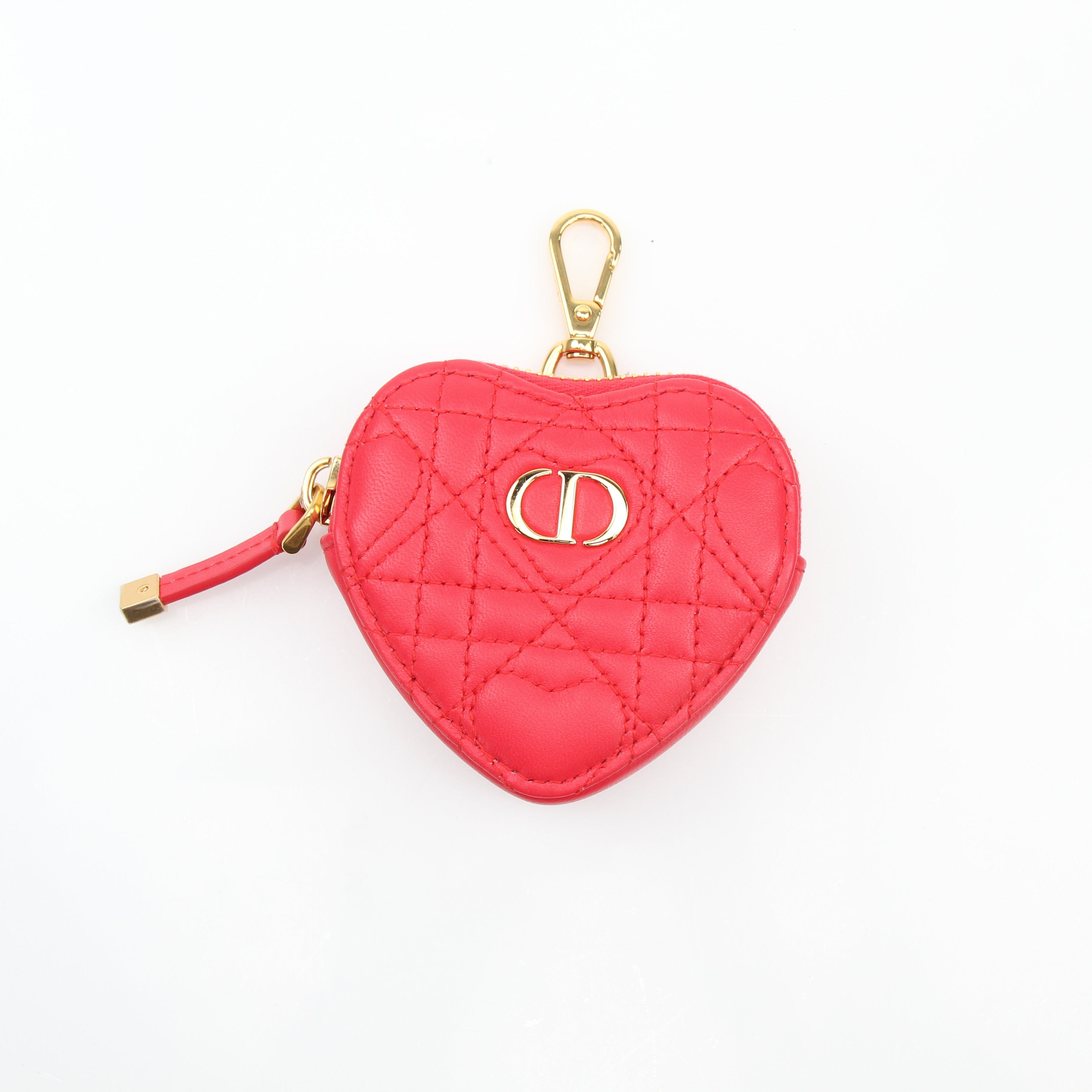 Christian Dior Caro Heart Cannage Calfskin Pouch